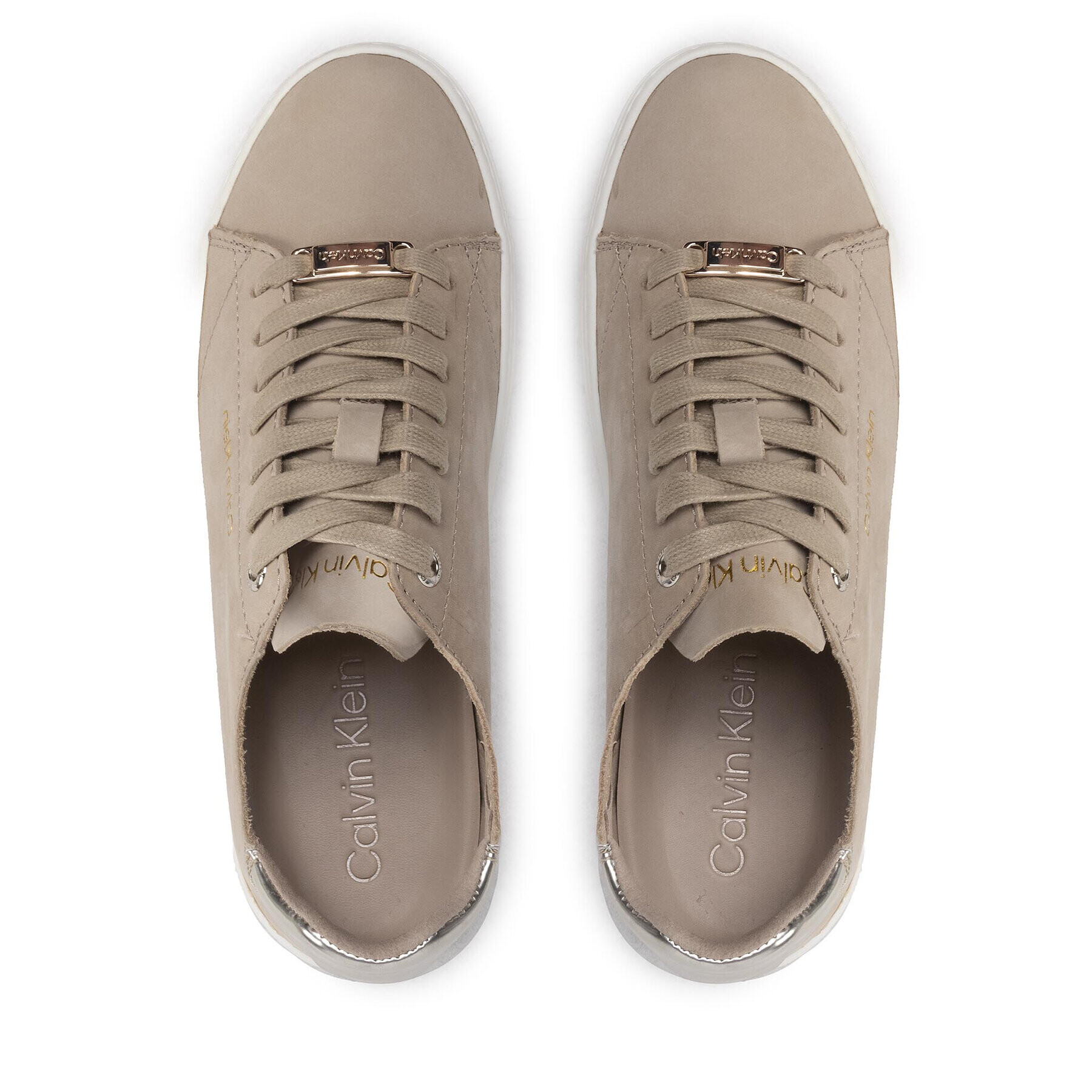 Calvin Klein Sneakersy Cupsole Unlined Lace Up-N HW0HW01173 Béžová - Pepit.sk