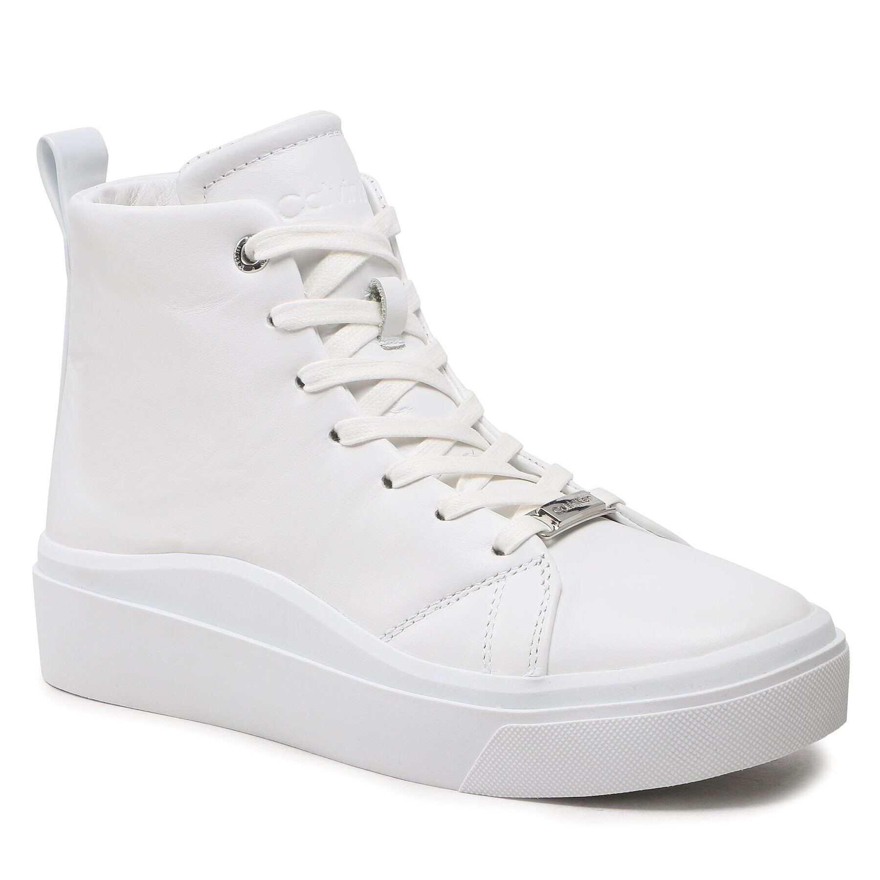 Calvin Klein Sneakersy Cupsole Wave High Top HW0HW01197 Biela - Pepit.sk