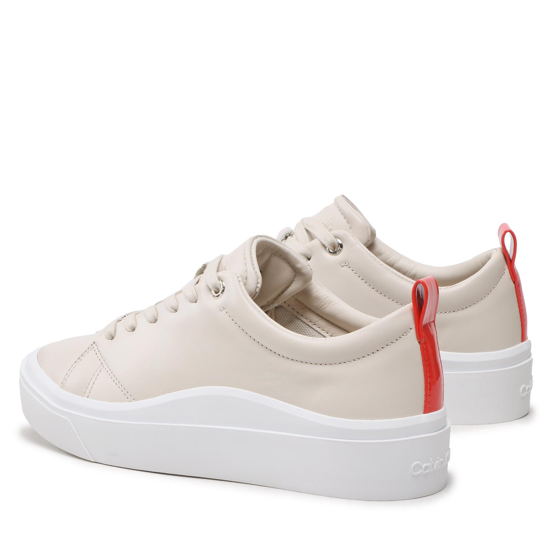 Calvin Klein Sneakersy Cupsole Wave Lace Up HW0HW01196 Béžová - Pepit.sk