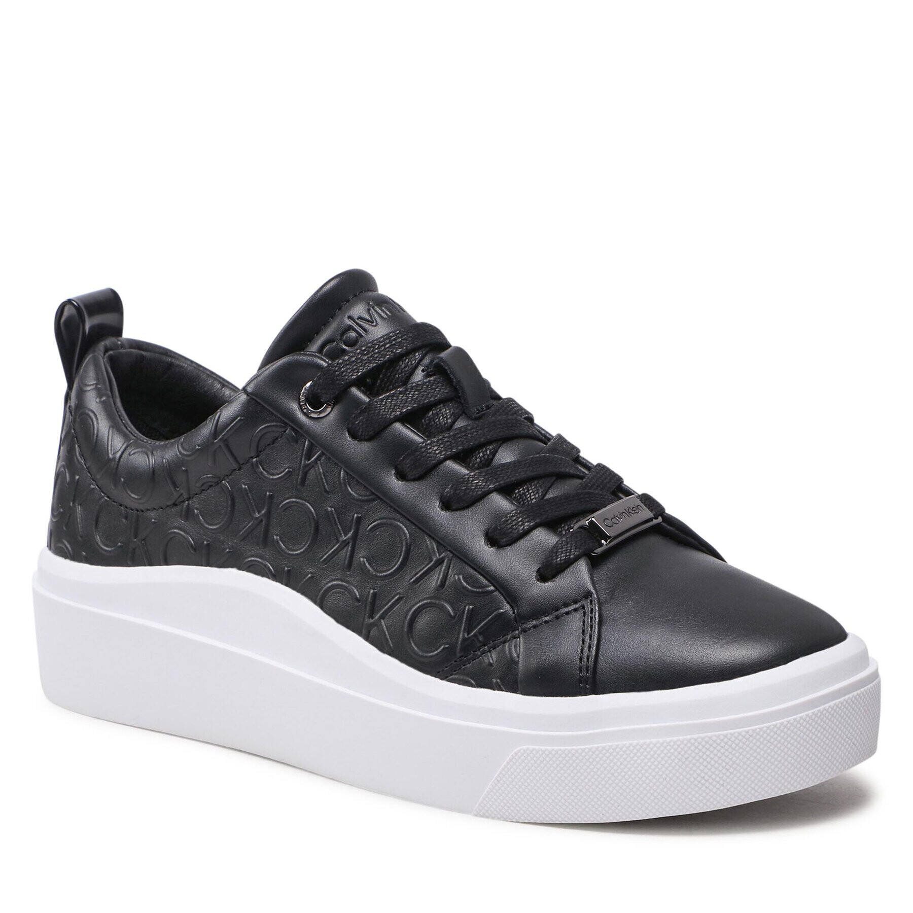 Calvin Klein Sneakersy Cupsole Wave Lace Up W0HW01328 Čierna - Pepit.sk