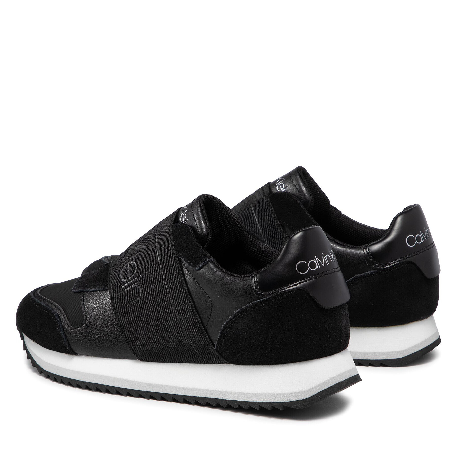 Calvin Klein Sneakersy Elastic Runner HW0HW00545 Čierna - Pepit.sk