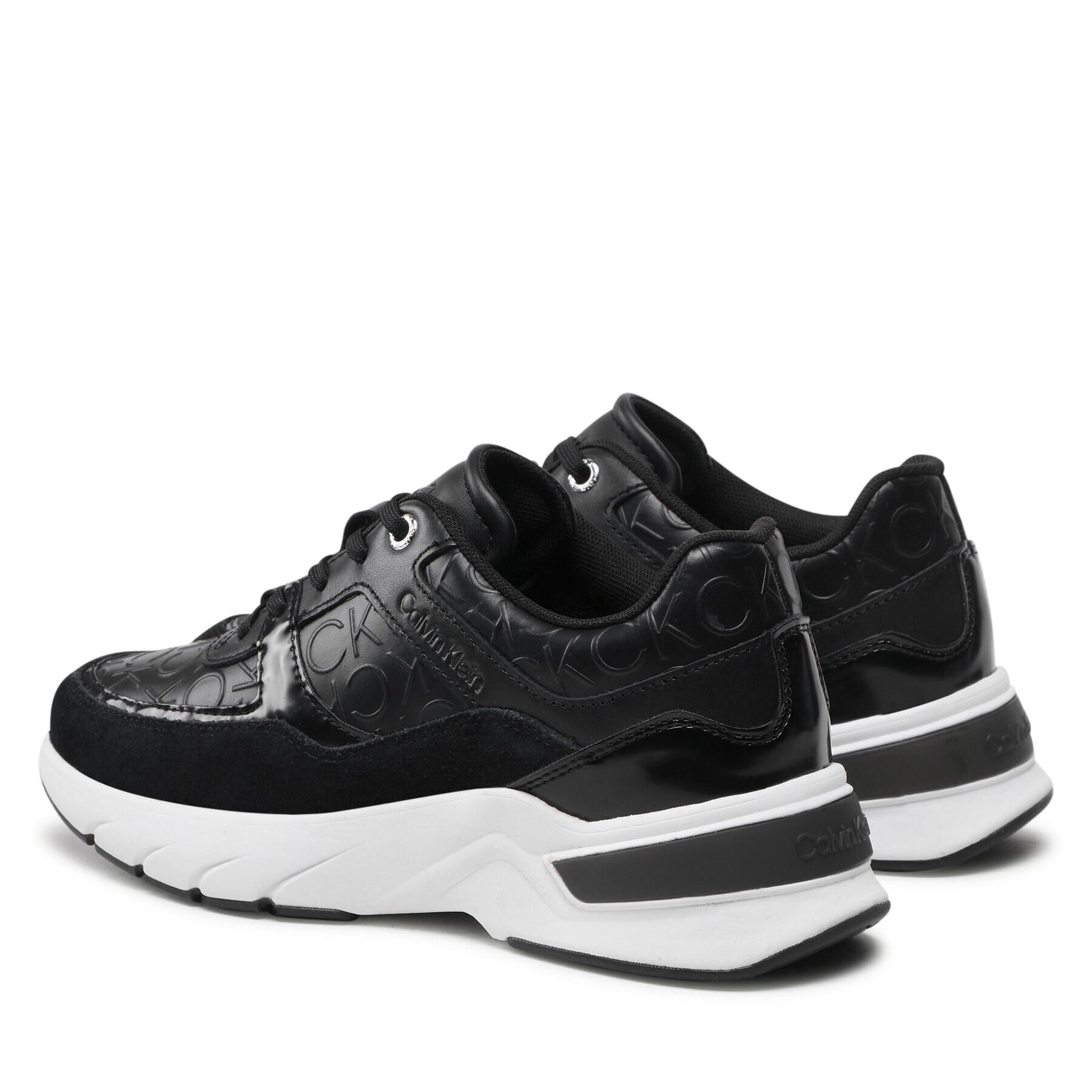 Calvin Klein Sneakersy Elevated Runner Lace Up-Hf Mix HW0HW01336 Čierna - Pepit.sk