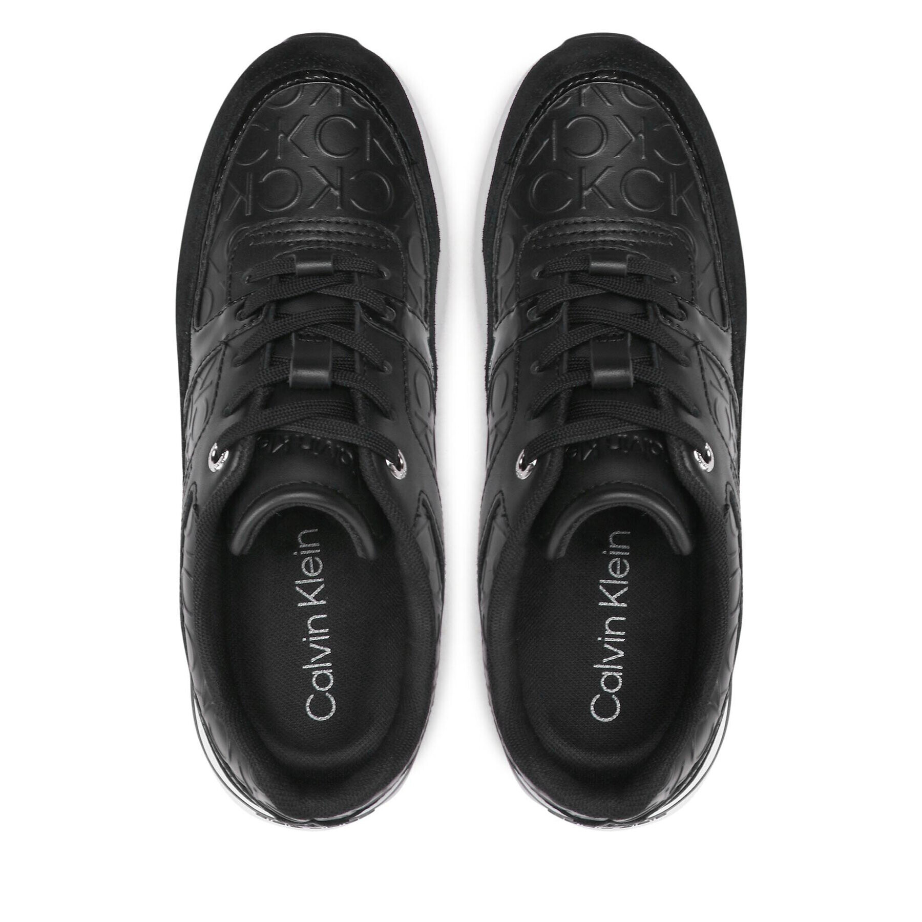 Calvin Klein Sneakersy Elevated Runner Lace Up-Hf Mix HW0HW01336 Čierna - Pepit.sk