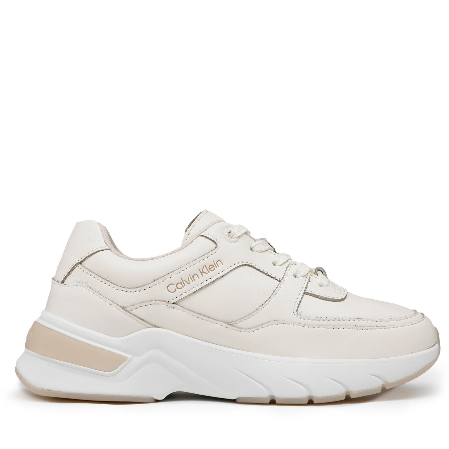 Calvin Klein Sneakersy Elevated Runner Lace Up HW0HW01351 Béžová - Pepit.sk