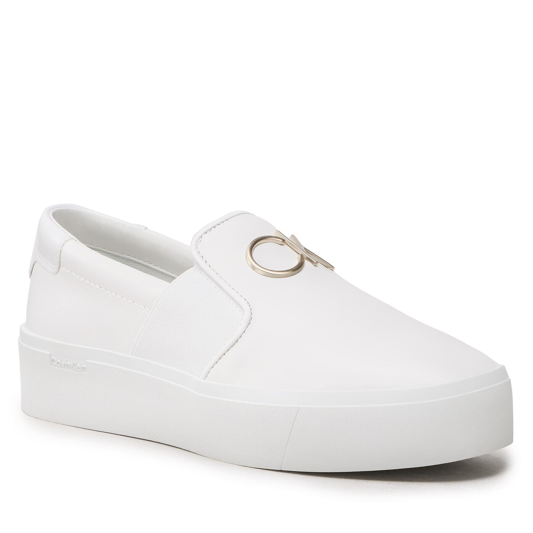 Calvin Klein Sneakersy Flatform Cupsole Slip On W/Hw HW0HW01421 Biela - Pepit.sk