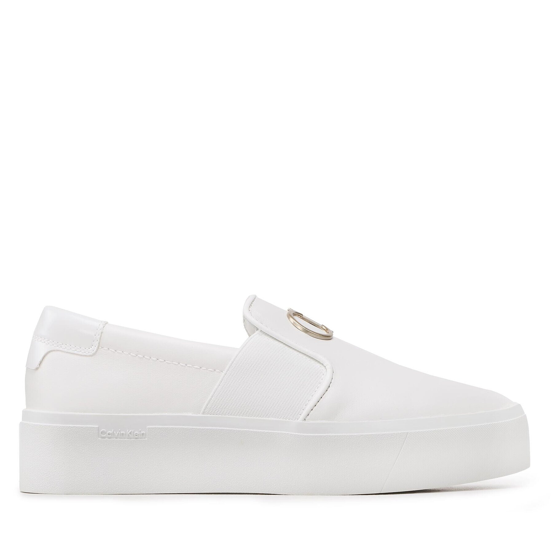 Calvin Klein Sneakersy Flatform Cupsole Slip On W/Hw HW0HW01421 Biela - Pepit.sk