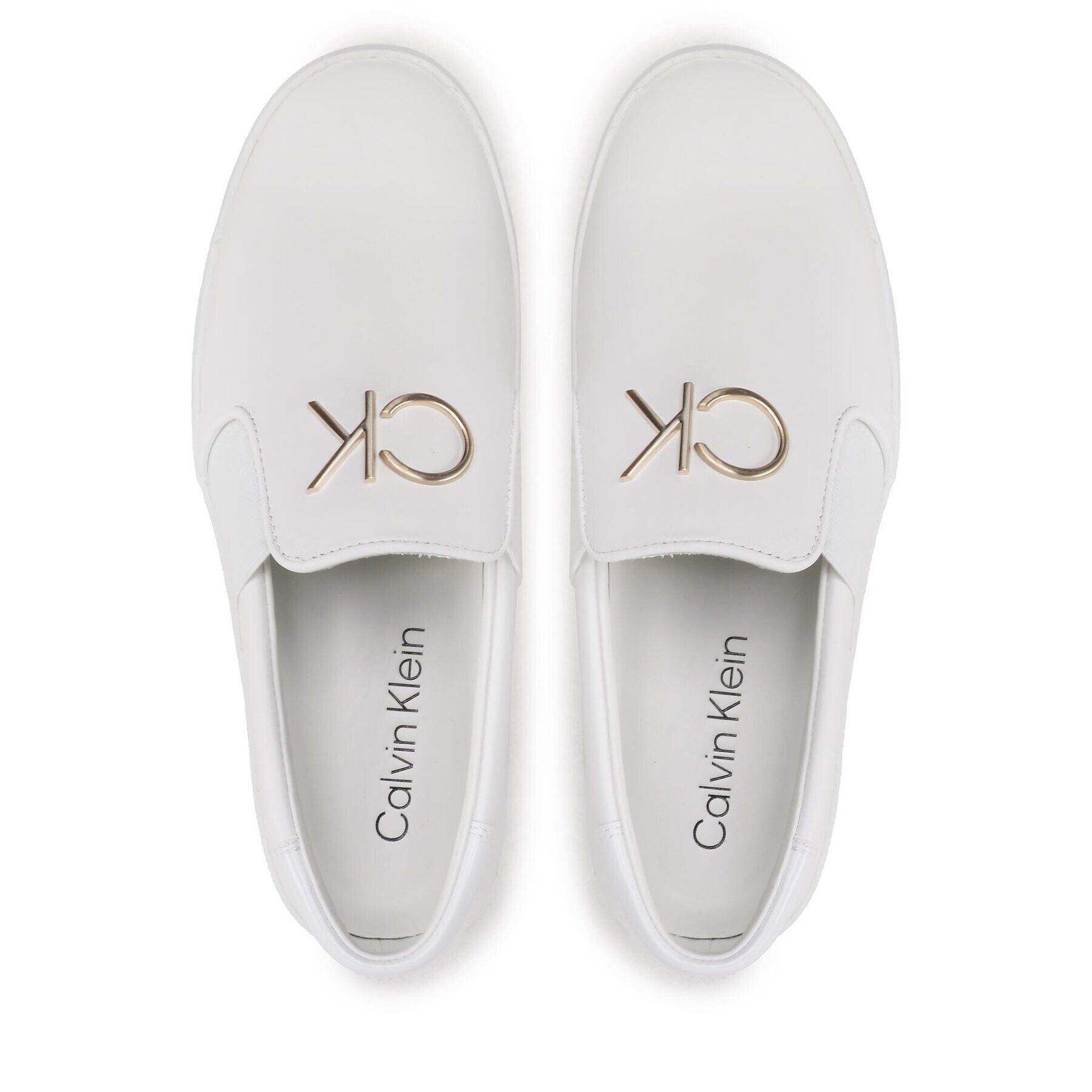 Calvin Klein Sneakersy Flatform Cupsole Slip On W/Hw HW0HW01421 Biela - Pepit.sk