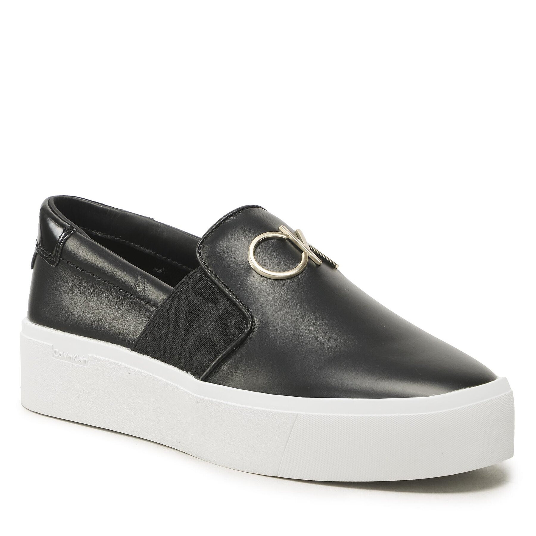 Calvin Klein Sneakersy Flatform Cupsole Slip On W/Hw HW0HW01421 Čierna - Pepit.sk