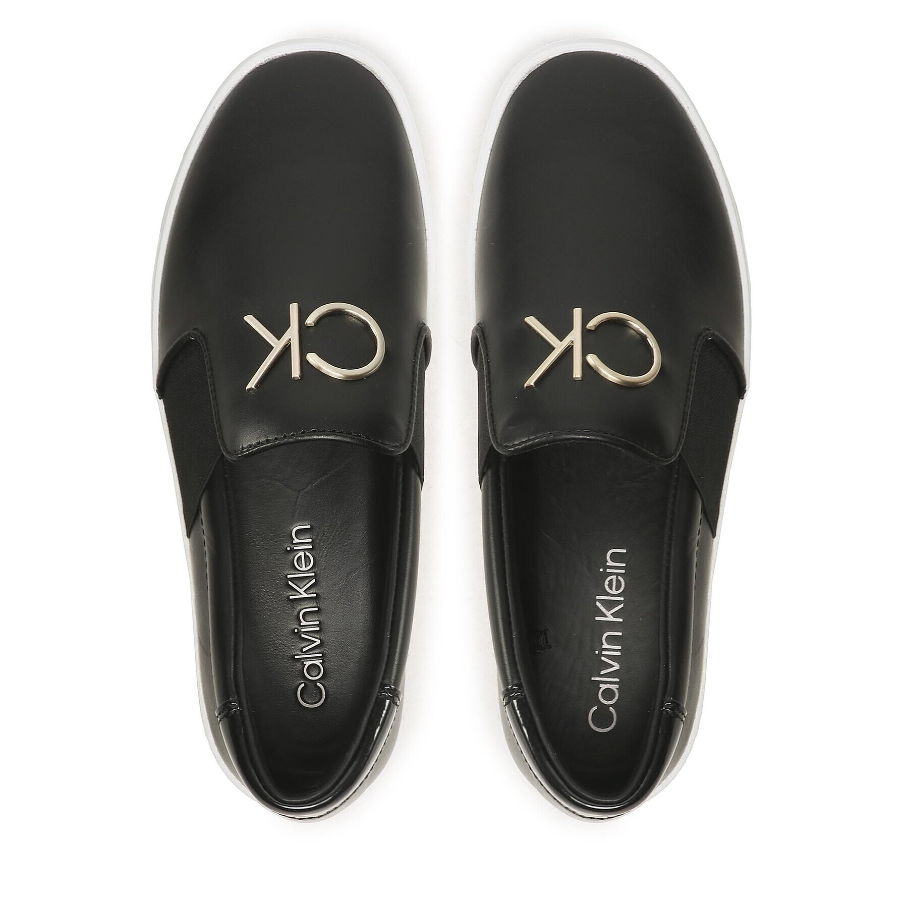 Calvin Klein Sneakersy Flatform Cupsole Slip On W/Hw HW0HW01421 Čierna - Pepit.sk