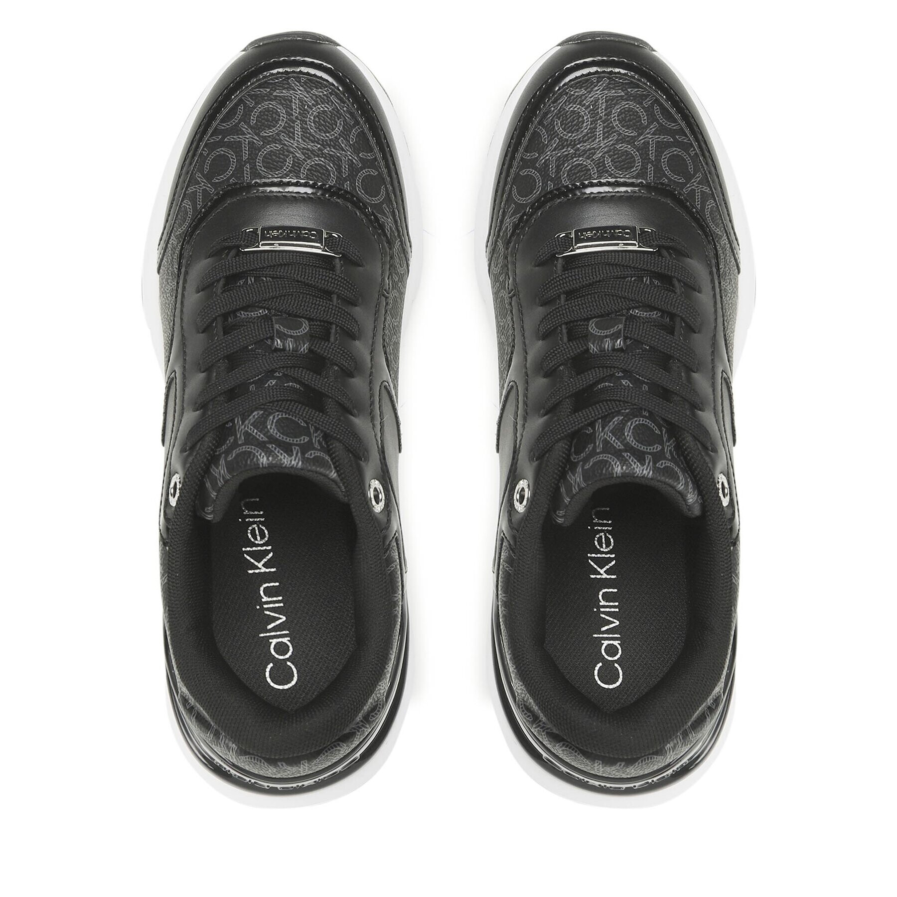 Calvin Klein Sneakersy Flexi Runner Lace Up HW0HW01216 Čierna - Pepit.sk