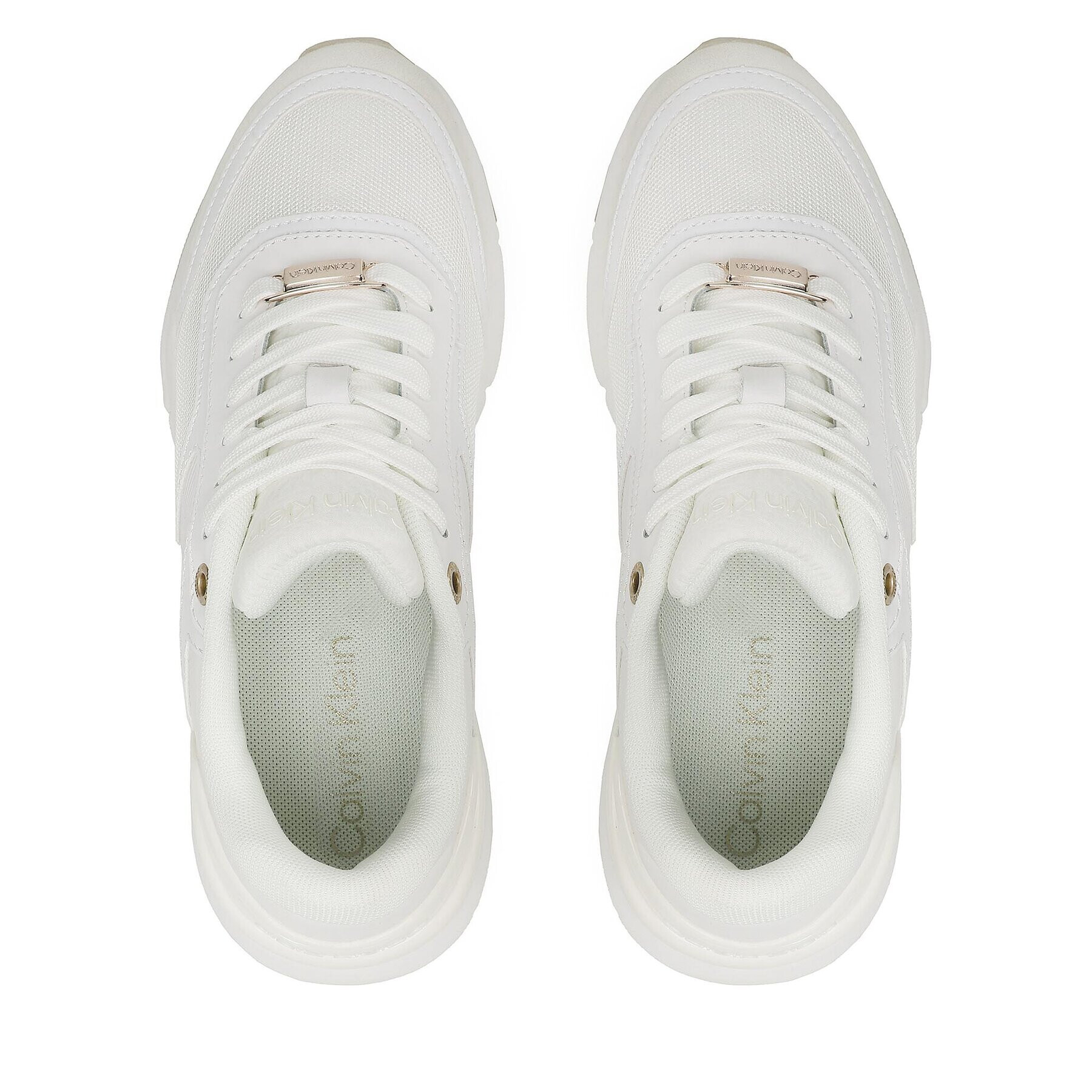 Calvin Klein Sneakersy Flexi Runner Lace Up HW0HW01370 Biela - Pepit.sk