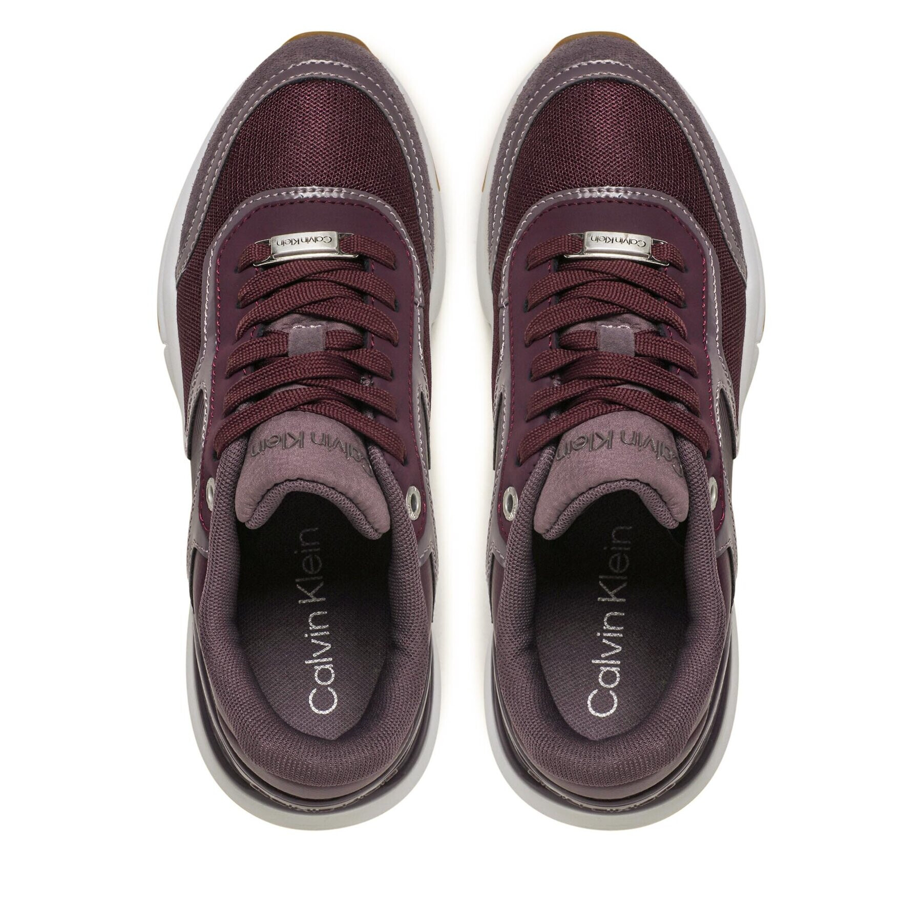 Calvin Klein Sneakersy Flexi Runner Lace Up HW0HW01370 Bordová - Pepit.sk