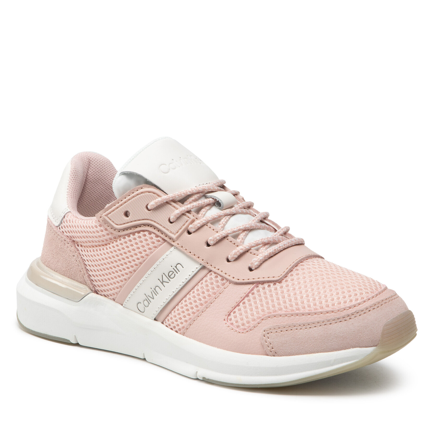 Calvin Klein Sneakersy Flexi Runner Lace Up-Mix Mat HW0HW00667 Ružová - Pepit.sk