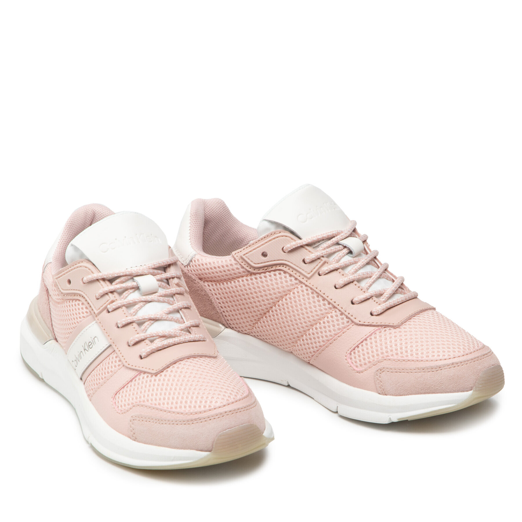 Calvin Klein Sneakersy Flexi Runner Lace Up-Mix Mat HW0HW00667 Ružová - Pepit.sk