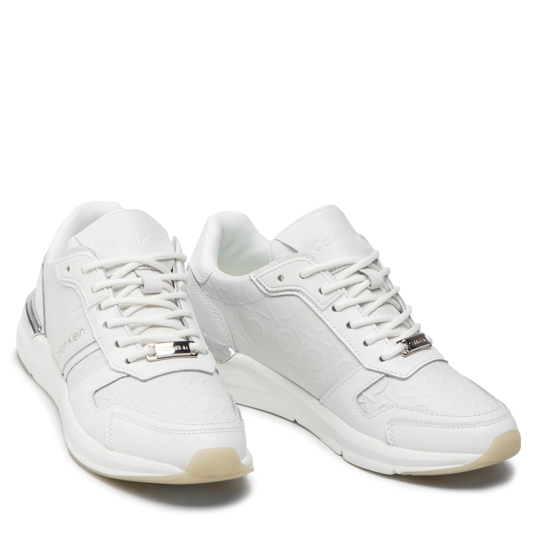 Calvin Klein Sneakersy Flexi Runner Lace Up-Mn Hf Mix HW0HW00872 Biela - Pepit.sk