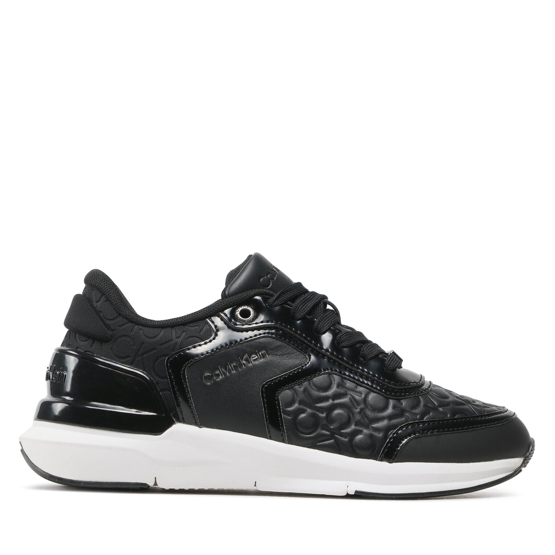 Calvin Klein Sneakersy Flexi Runner Mono Mix HW0HW01375 Čierna - Pepit.sk