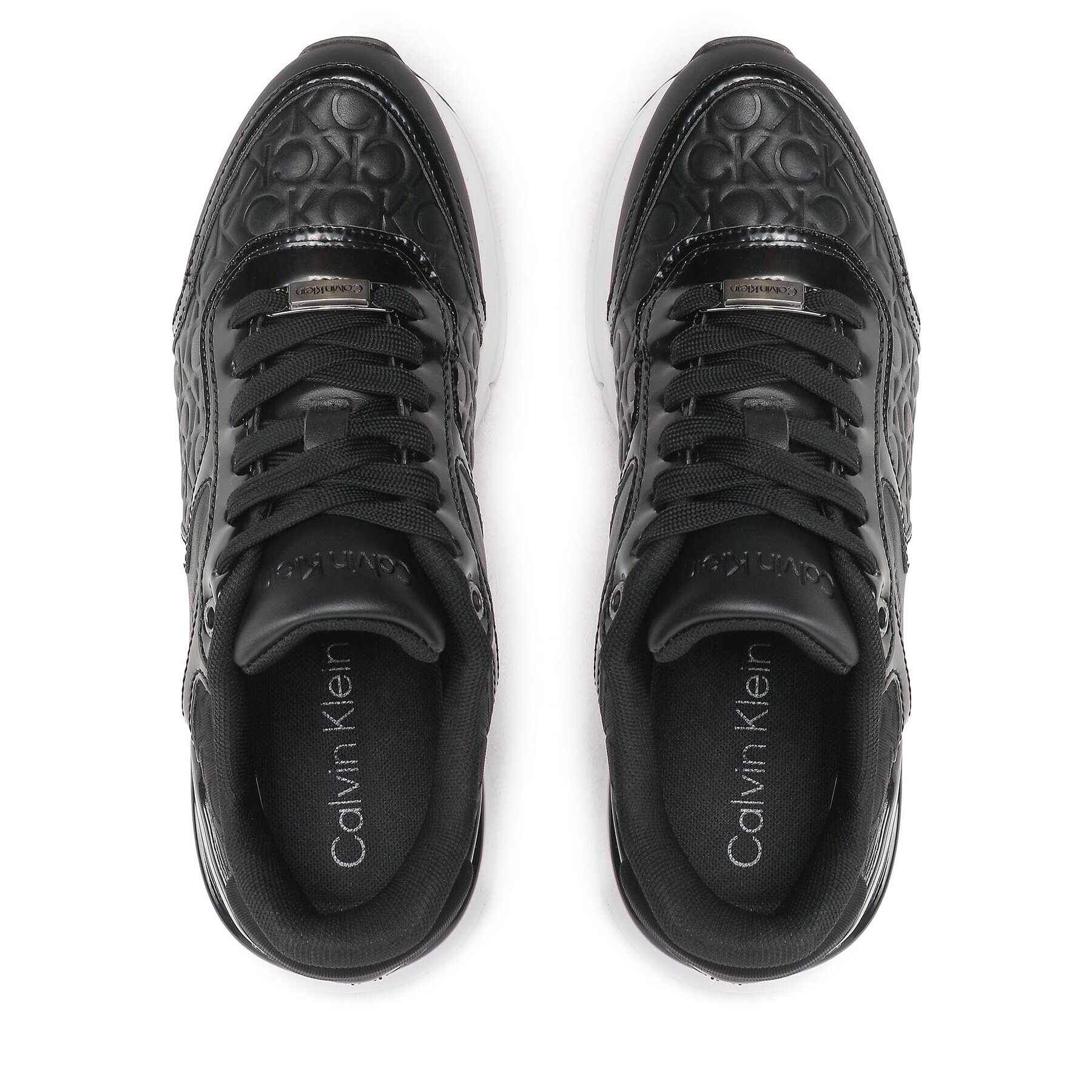 Calvin Klein Sneakersy Flexi Runner Mono Mix HW0HW01375 Čierna - Pepit.sk