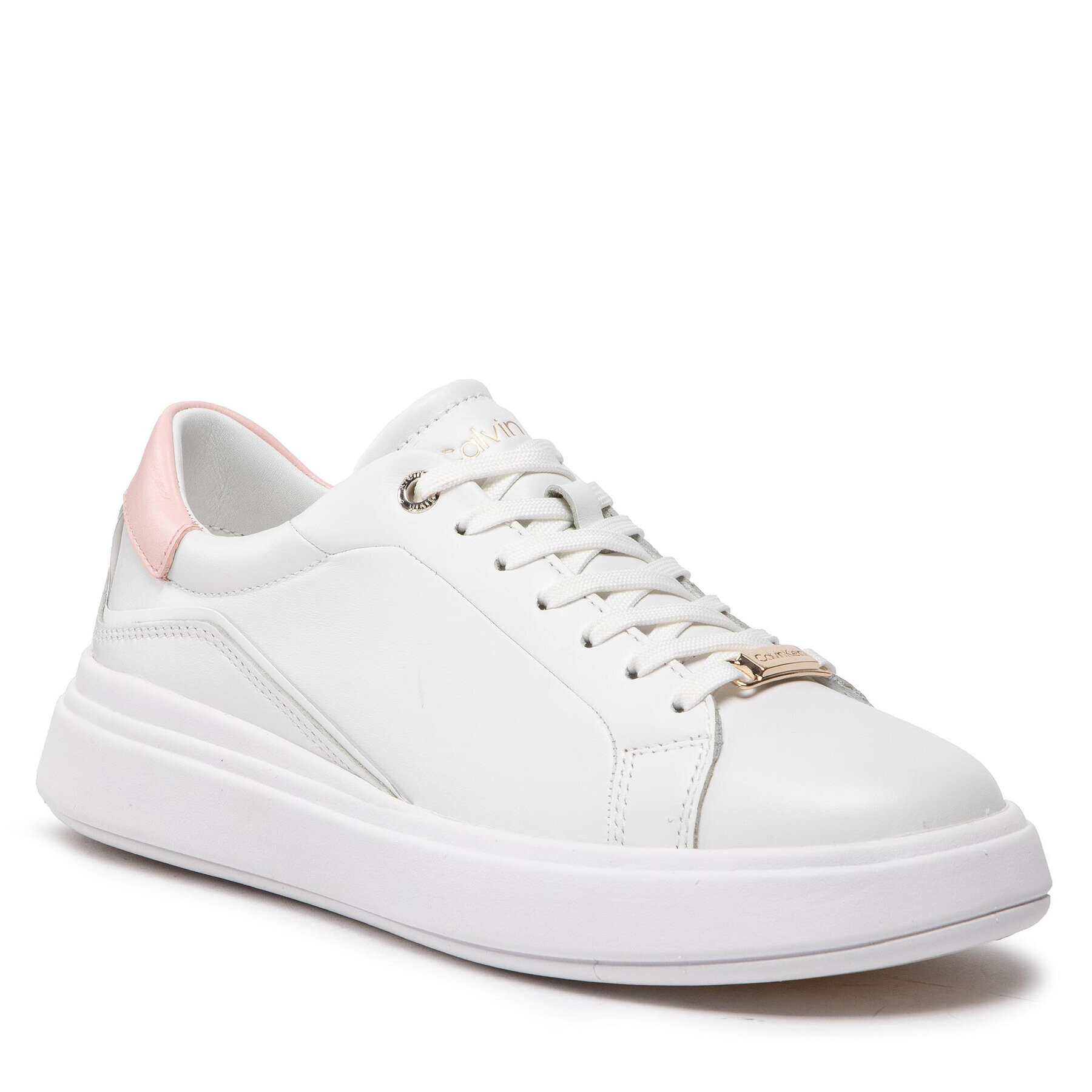 Calvin Klein Sneakersy Gend Neut Lace Up Lth HW0HW00919 Biela - Pepit.sk