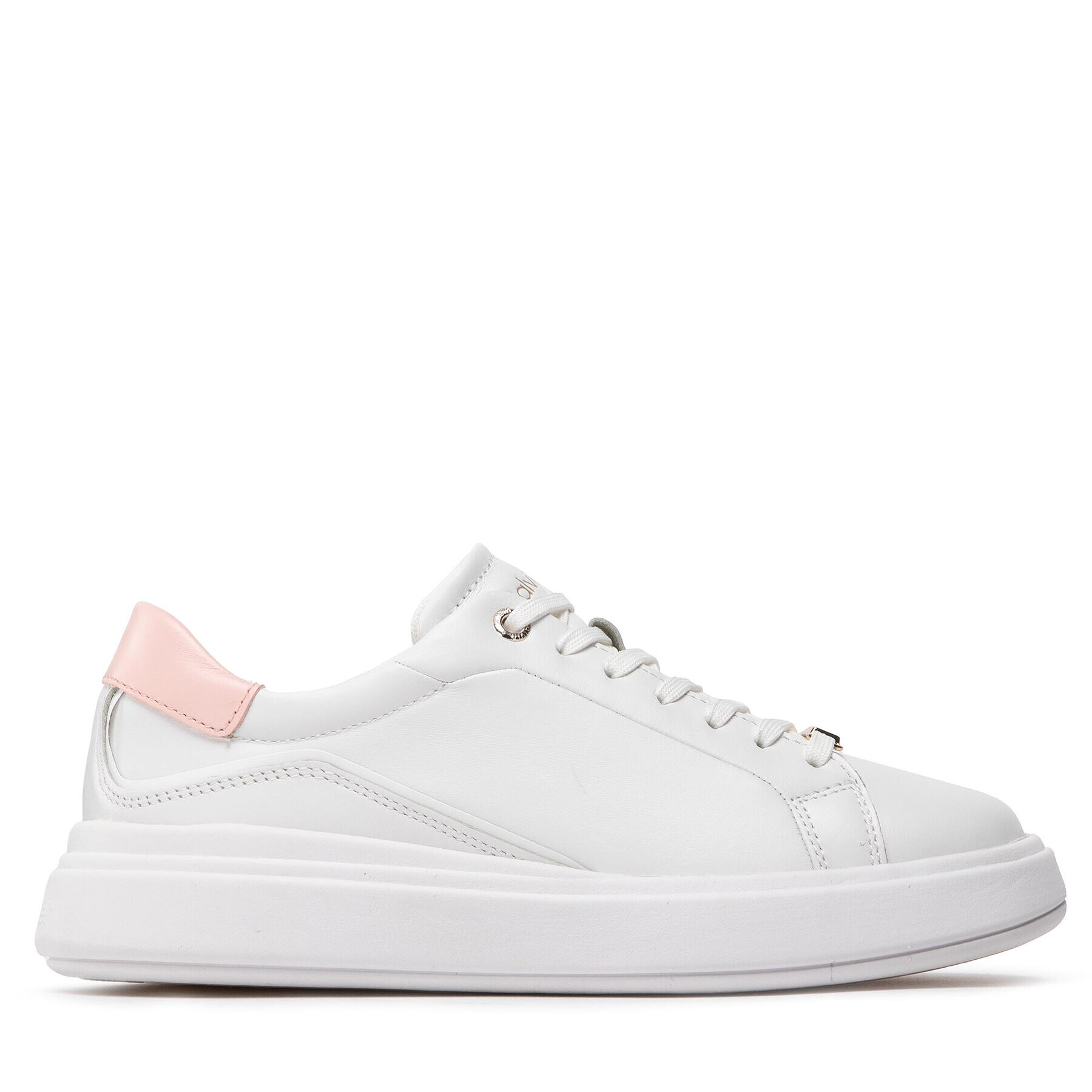 Calvin Klein Sneakersy Gend Neut Lace Up Lth HW0HW00919 Biela - Pepit.sk