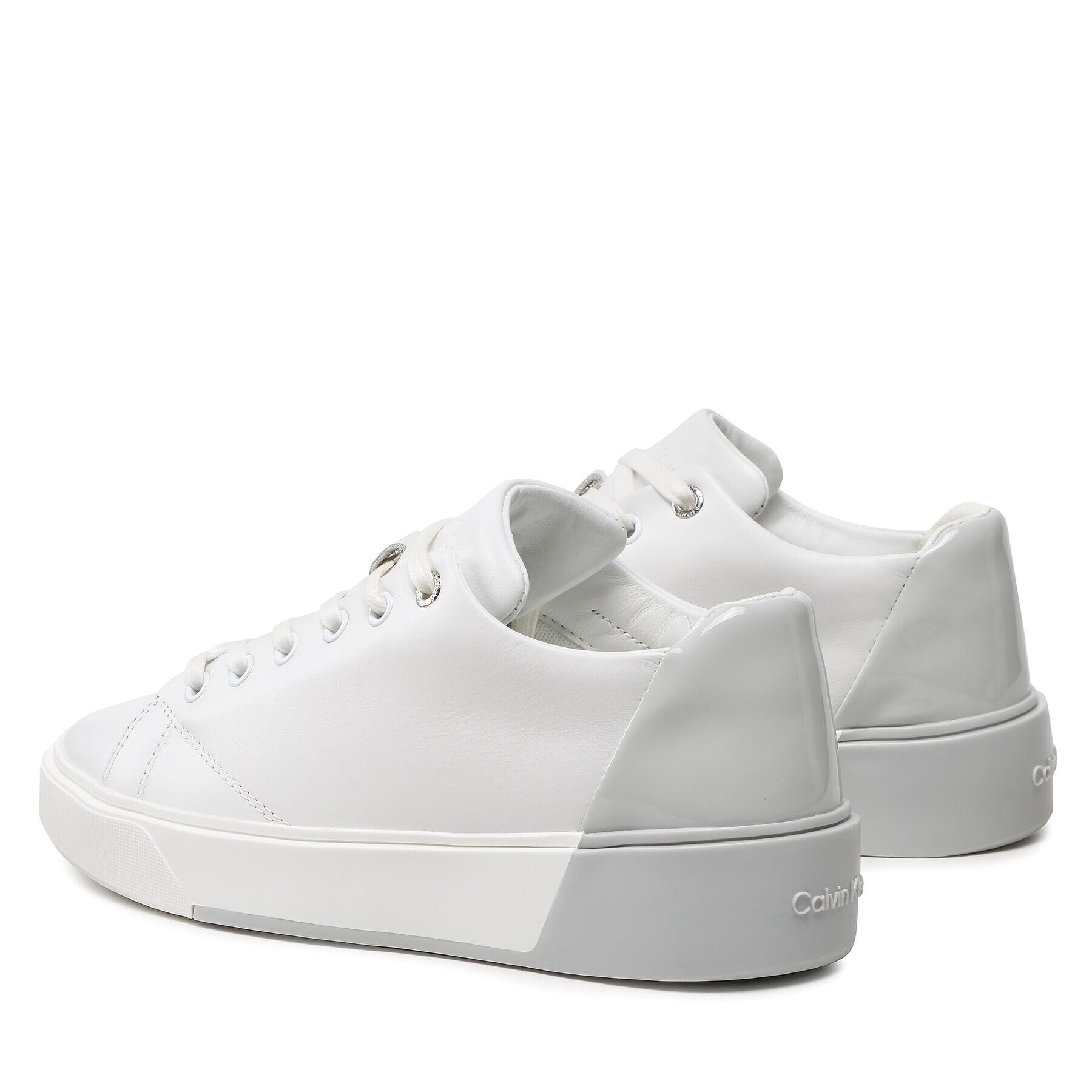 Calvin Klein Sneakersy Heel Cupsole Lace Up-Lth Mix HW0HW01209 Biela - Pepit.sk