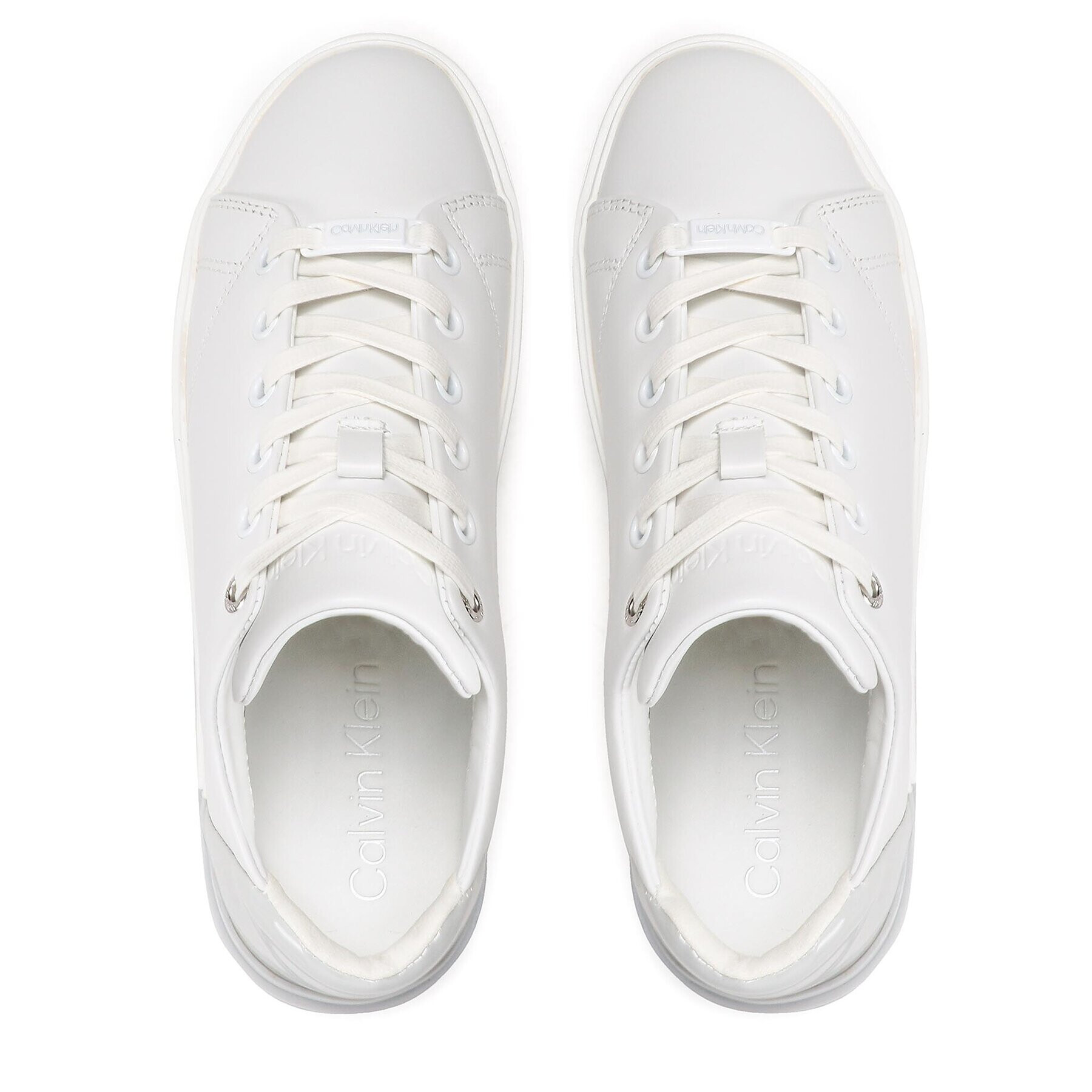 Calvin Klein Sneakersy Heel Cupsole Lace Up-Lth Mix HW0HW01209 Biela - Pepit.sk