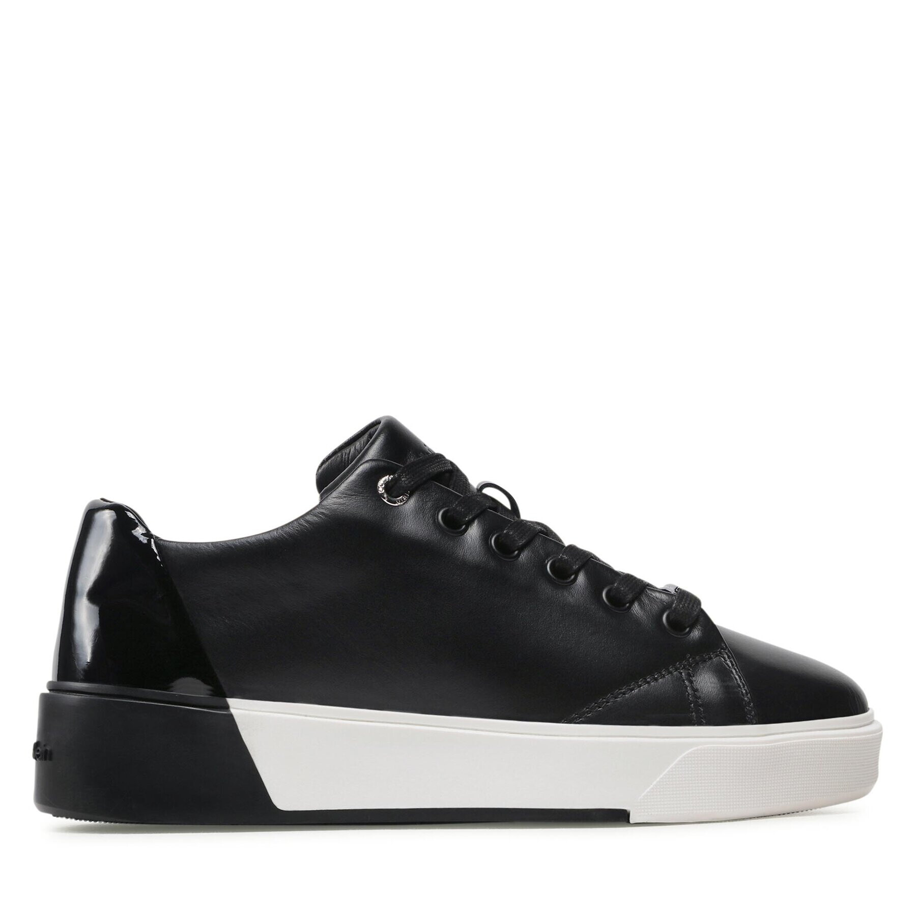 Calvin Klein Sneakersy Heel Cupsole Lace Up-Lth Mix HW0HW01209 Čierna - Pepit.sk