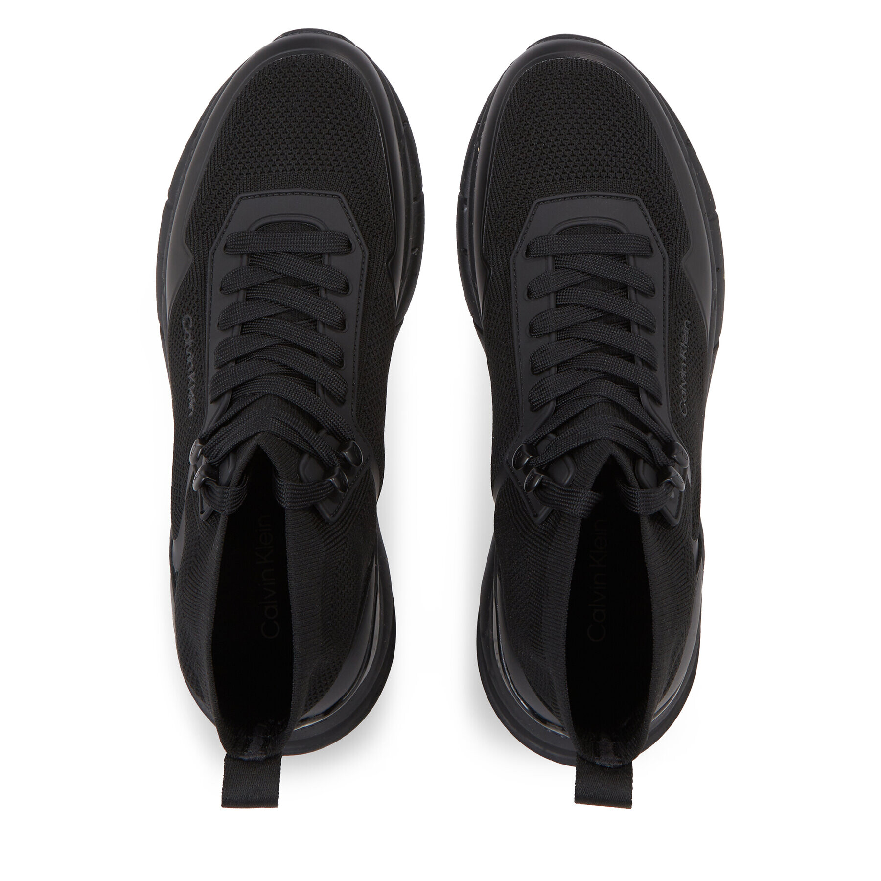 Calvin Klein Sneakersy High Top Lace Up Knit HM0HM01267 Čierna - Pepit.sk