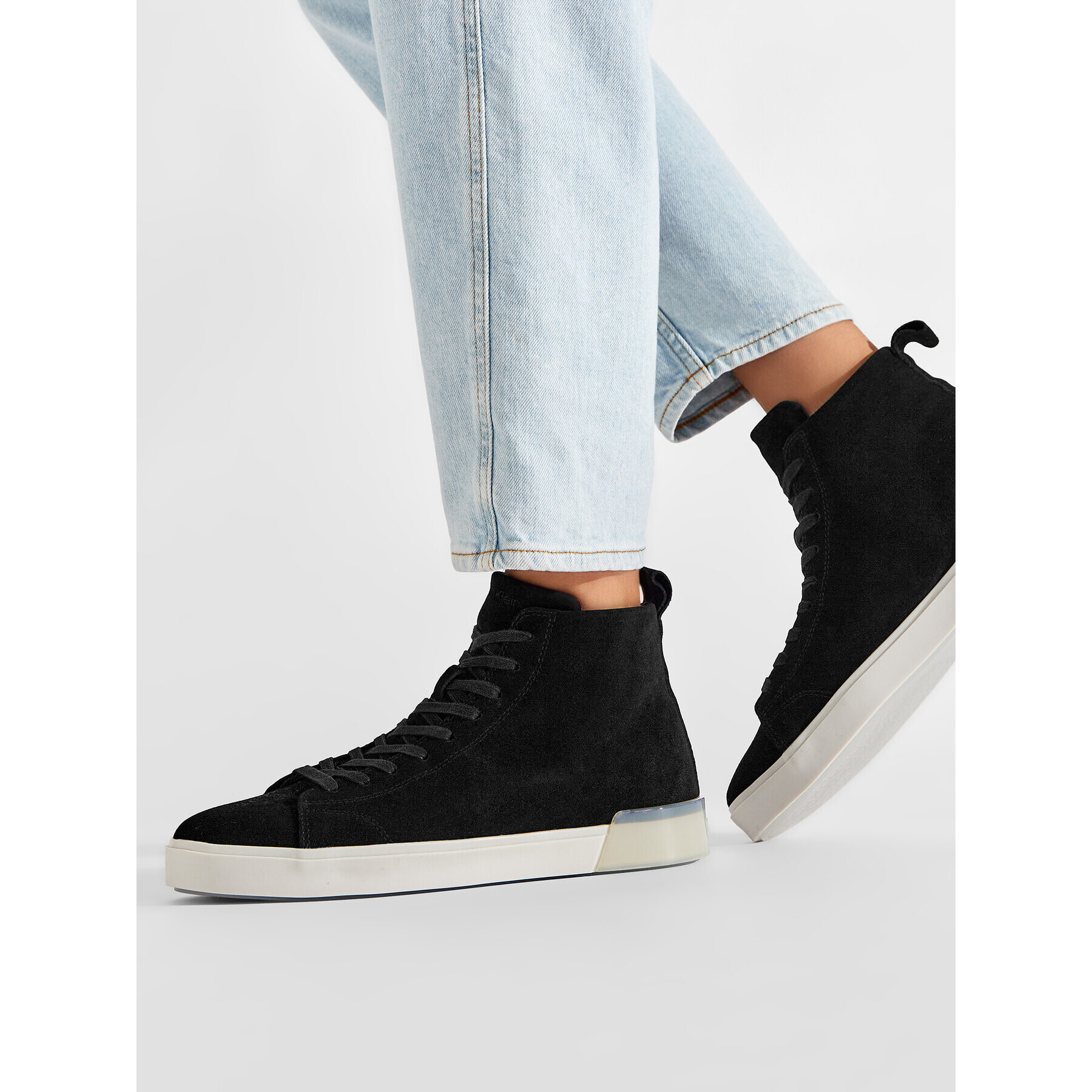 Calvin Klein Sneakersy High Top Lace Up Sue HM0HM00756 Čierna - Pepit.sk