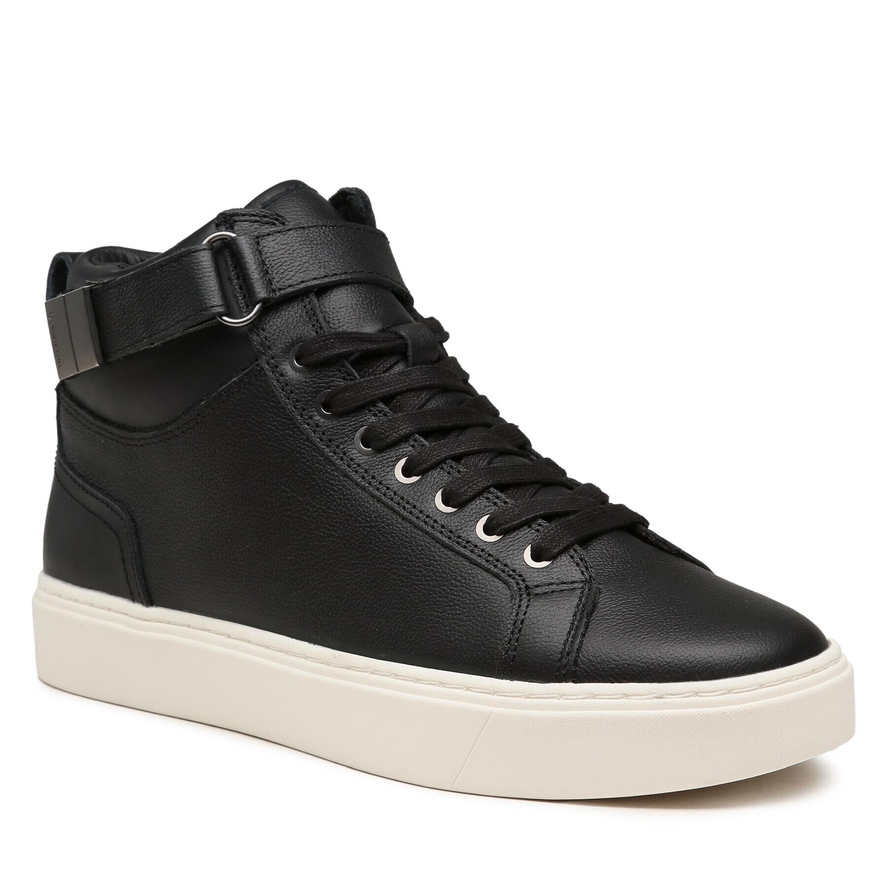 Calvin Klein Sneakersy High Top Lace Up W/Plaque HM0HM00973 Čierna - Pepit.sk