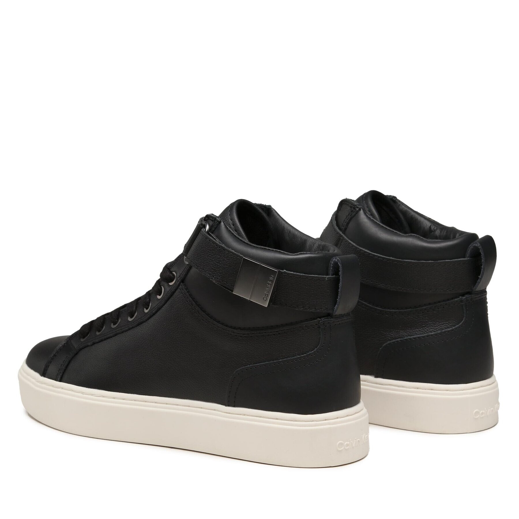 Calvin Klein Sneakersy High Top Lace Up W/Plaque HM0HM00973 Čierna - Pepit.sk