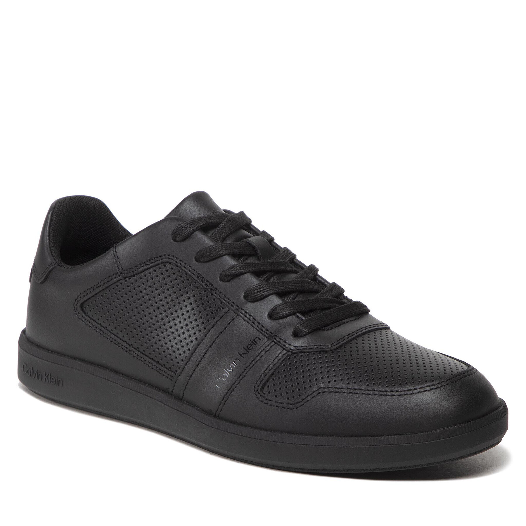 Calvin Klein Sneakersy Low Top Lace Up Lth HM0HM00471 Čierna - Pepit.sk