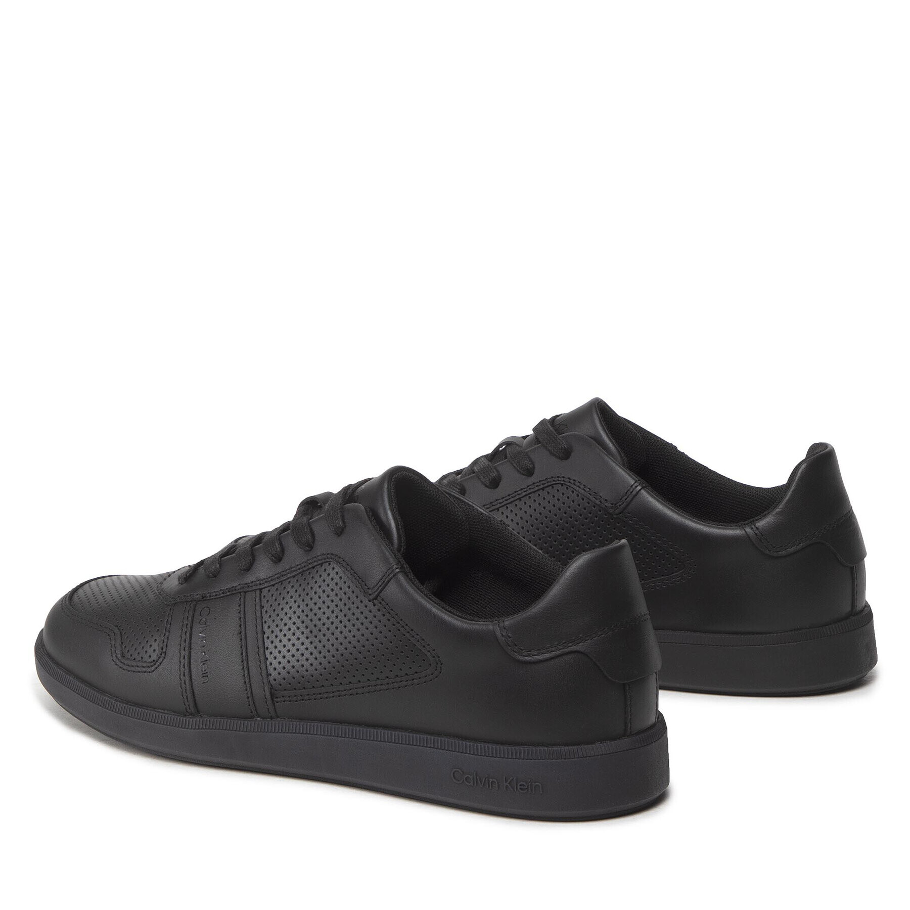 Calvin Klein Sneakersy Low Top Lace Up Lth HM0HM00471 Čierna - Pepit.sk