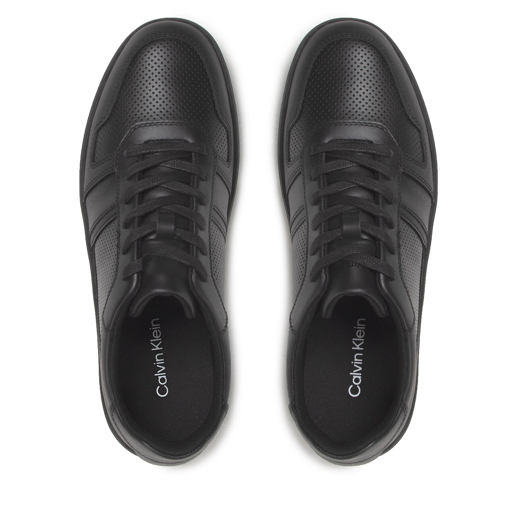 Calvin Klein Sneakersy Low Top Lace Up Lth HM0HM00471 Čierna - Pepit.sk