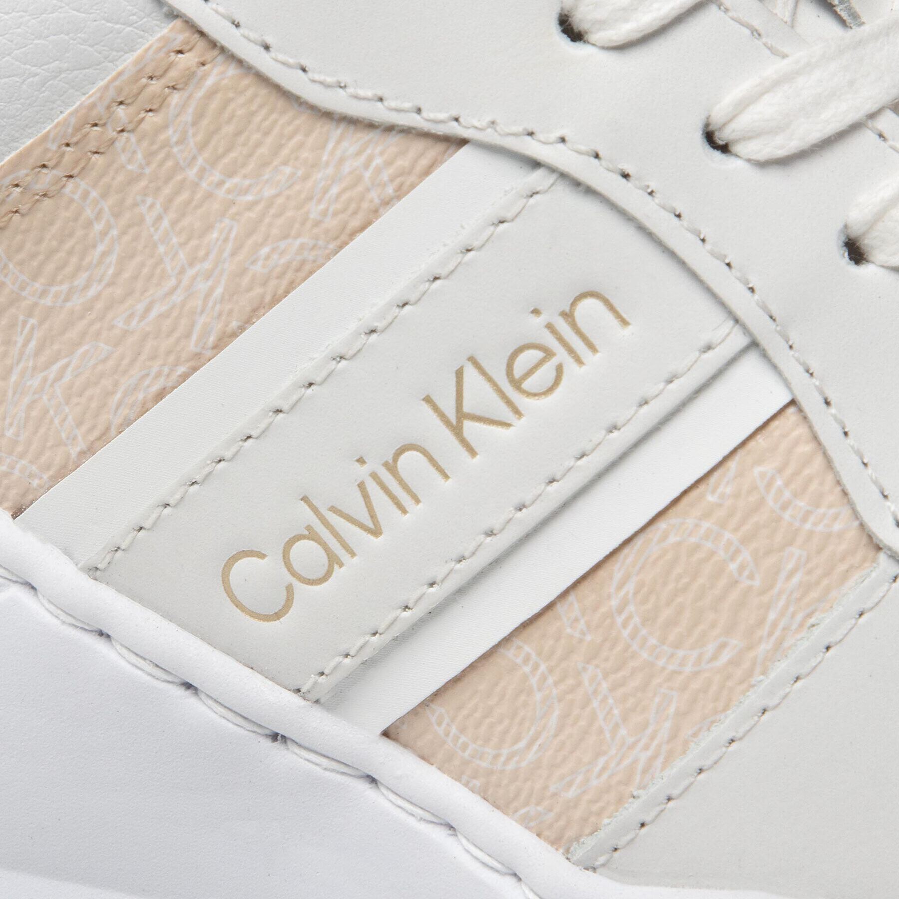 Calvin Klein Sneakersy Internal Wedge Lace Up HW0HW00816 Biela - Pepit.sk