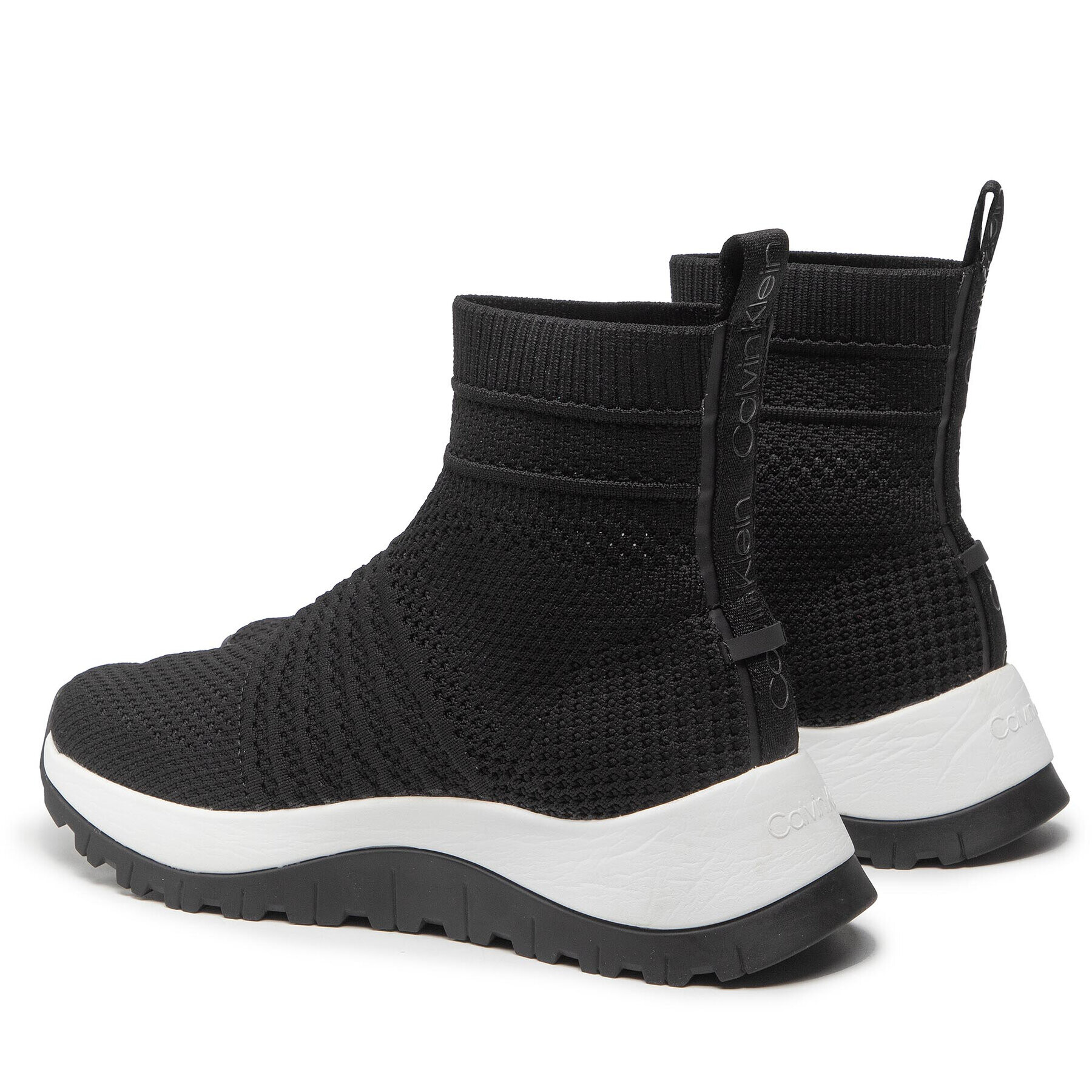 Calvin Klein Sneakersy Knit Sock Boot HW0HW00673 Čierna - Pepit.sk