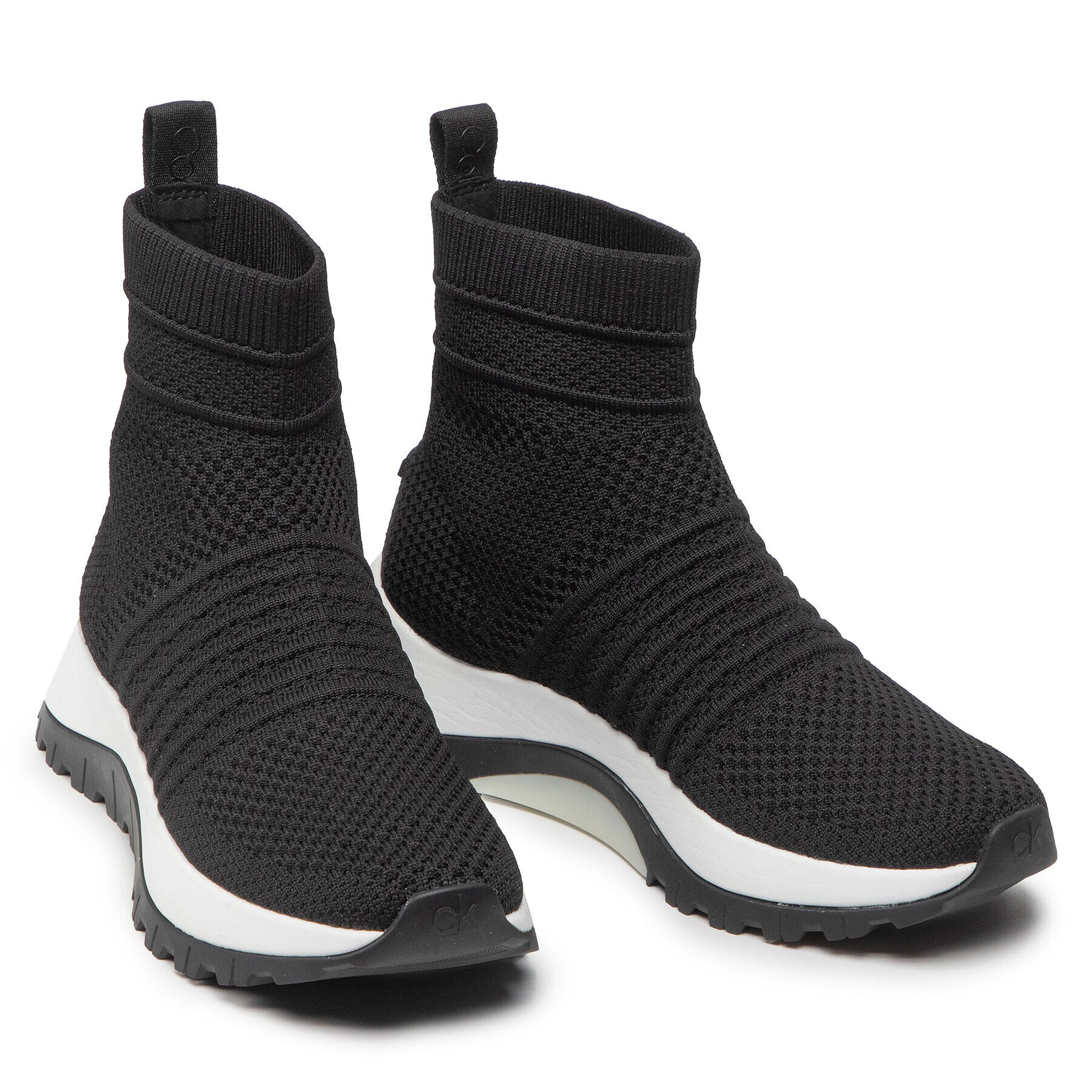 Calvin Klein Sneakersy Knit Sock Boot HW0HW00673 Čierna - Pepit.sk