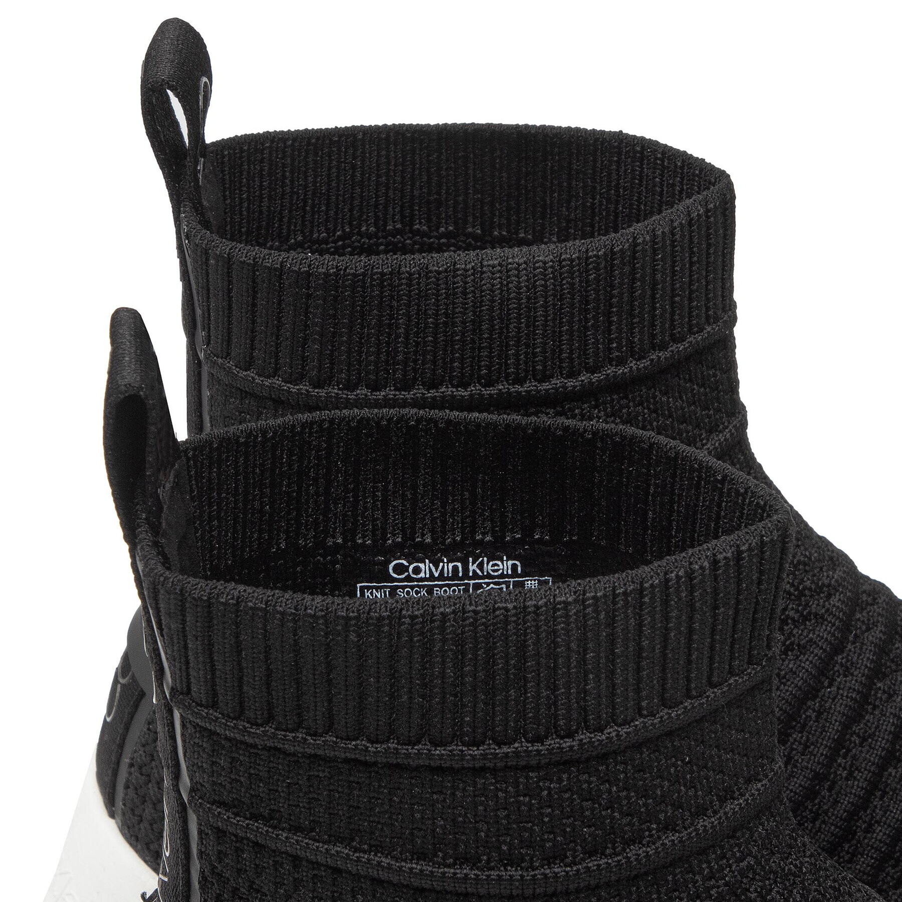 Calvin Klein Sneakersy Knit Sock Boot HW0HW00673 Čierna - Pepit.sk