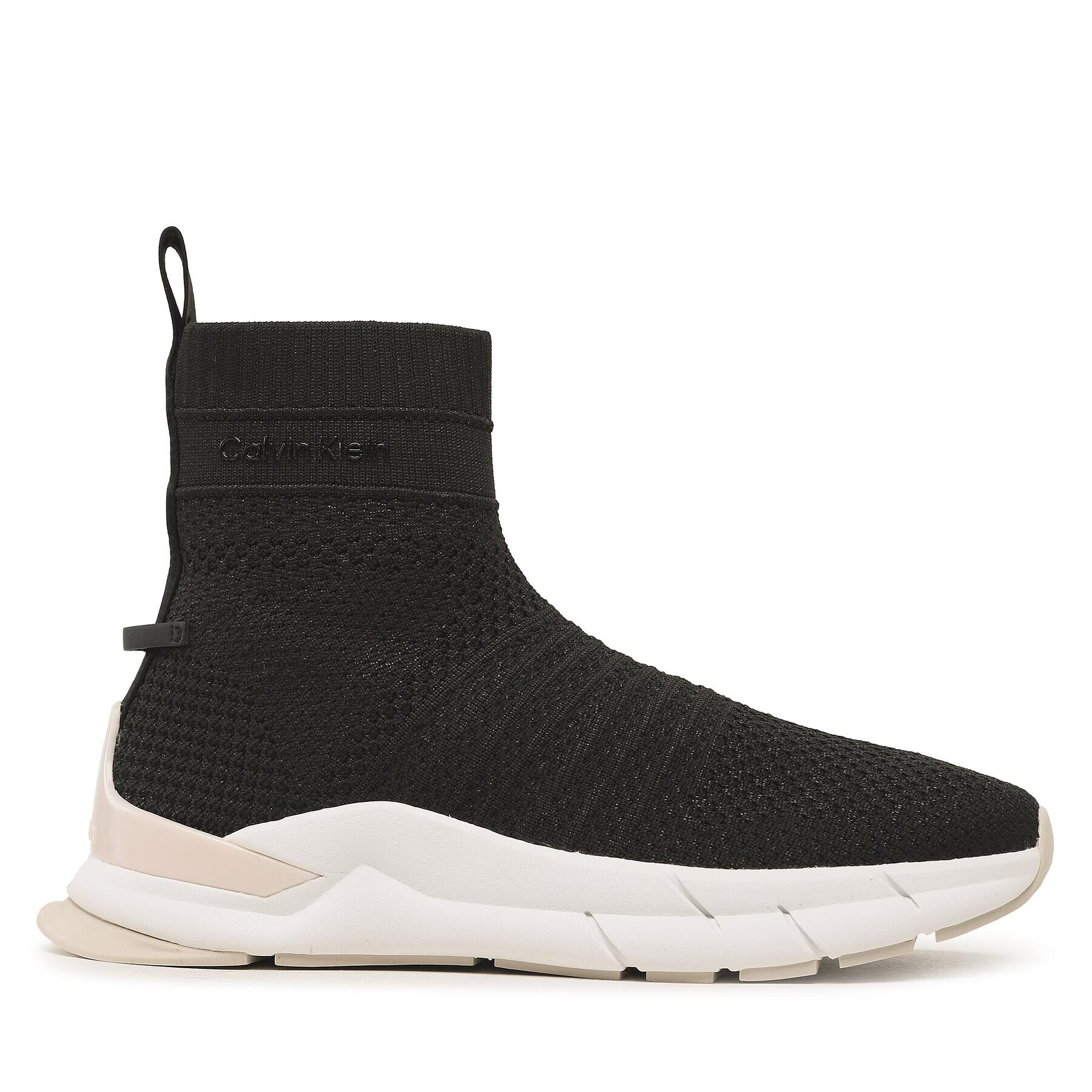 Calvin Klein Sneakersy Knit Sock Boot HW0HW01539 Čierna - Pepit.sk