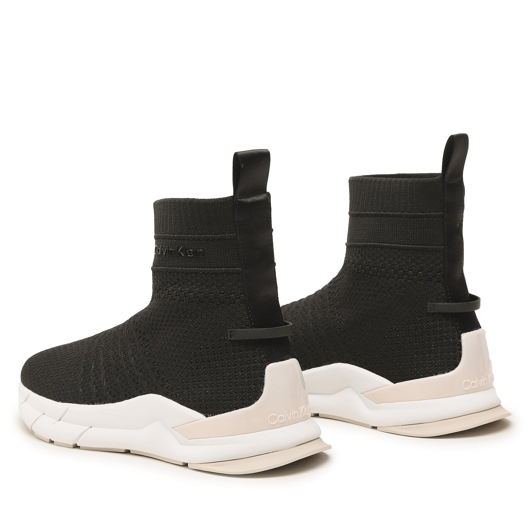 Calvin Klein Sneakersy Knit Sock Boot HW0HW01539 Čierna - Pepit.sk