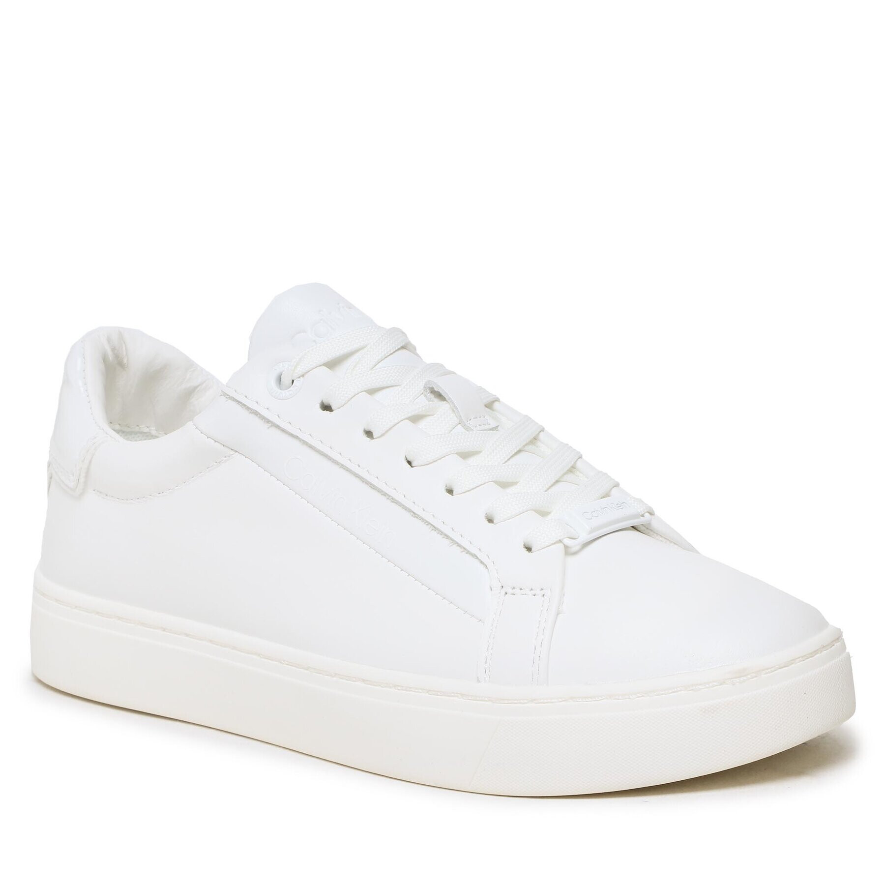 Calvin Klein Sneakersy Logo Cupsole Lace Up HW0HW01353 Biela - Pepit.sk