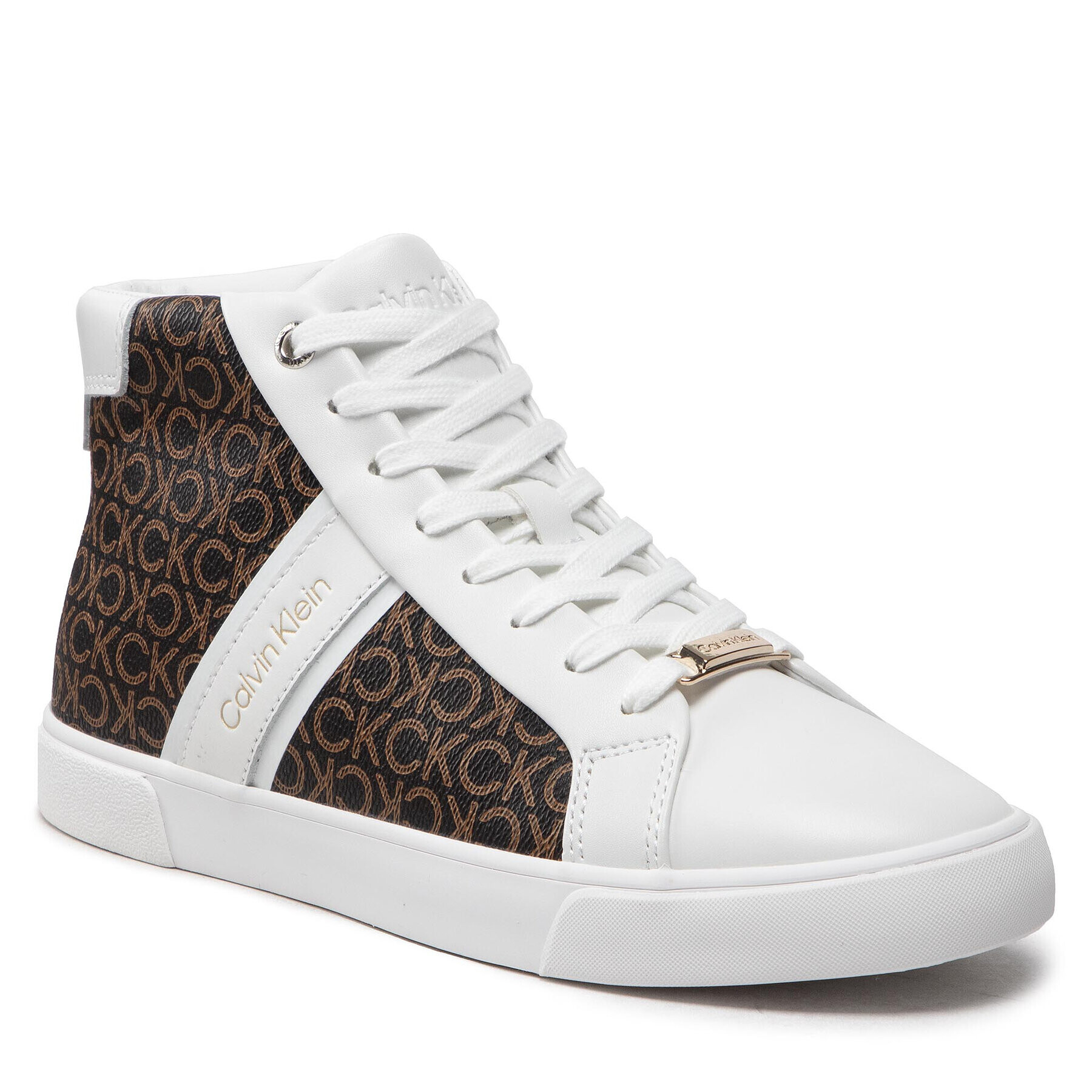 Calvin Klein Sneakersy Low Profile High Top-Mono HW0HW01270 Biela - Pepit.sk