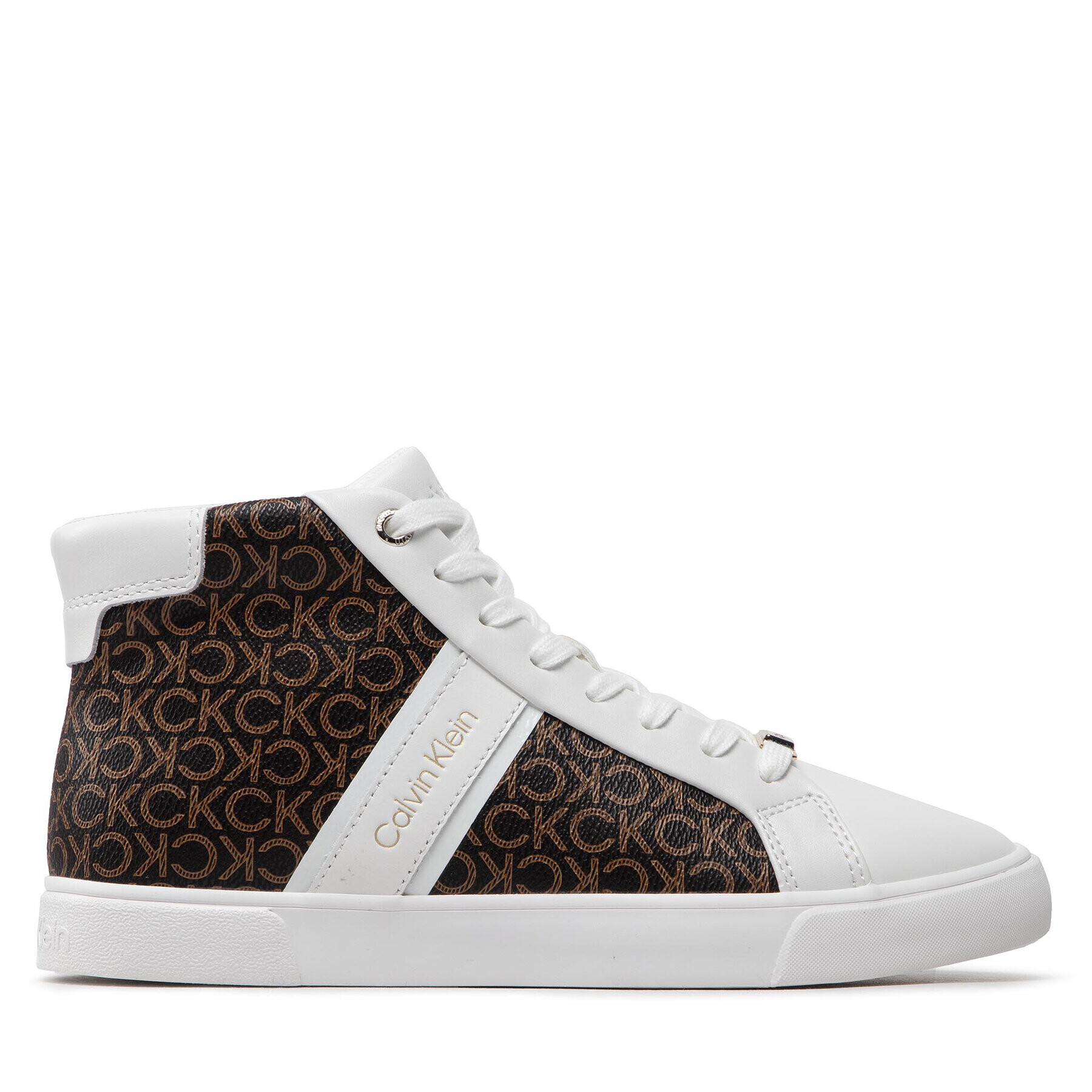 Calvin Klein Sneakersy Low Profile High Top-Mono HW0HW01270 Biela - Pepit.sk