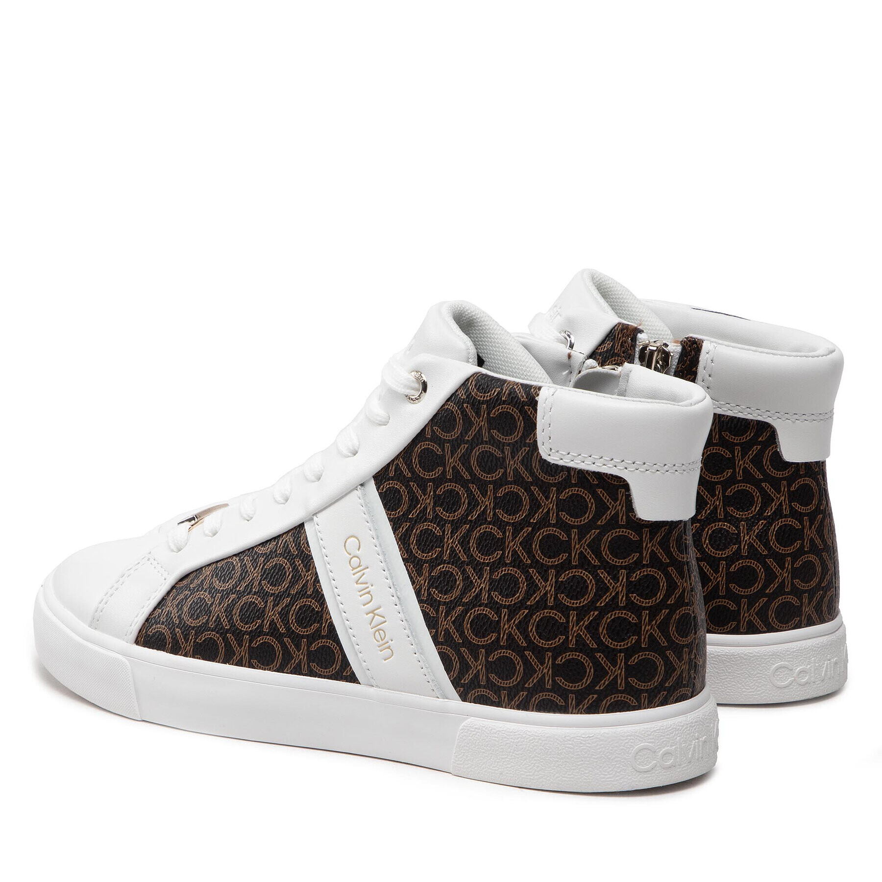 Calvin Klein Sneakersy Low Profile High Top-Mono HW0HW01270 Biela - Pepit.sk