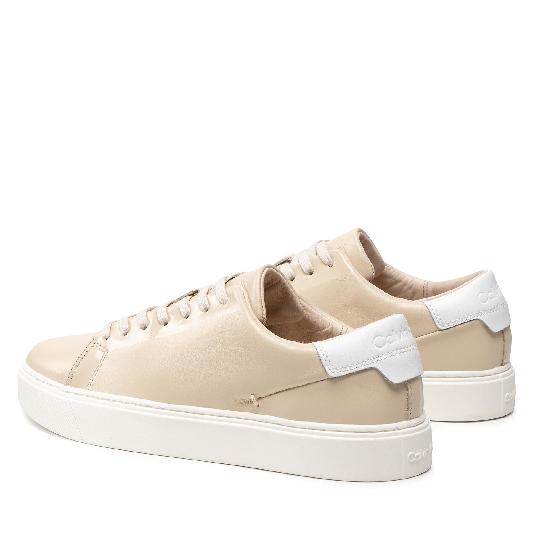 Calvin Klein Sneakersy Low Top Lace Up Bonded HM0HM00322 Béžová - Pepit.sk