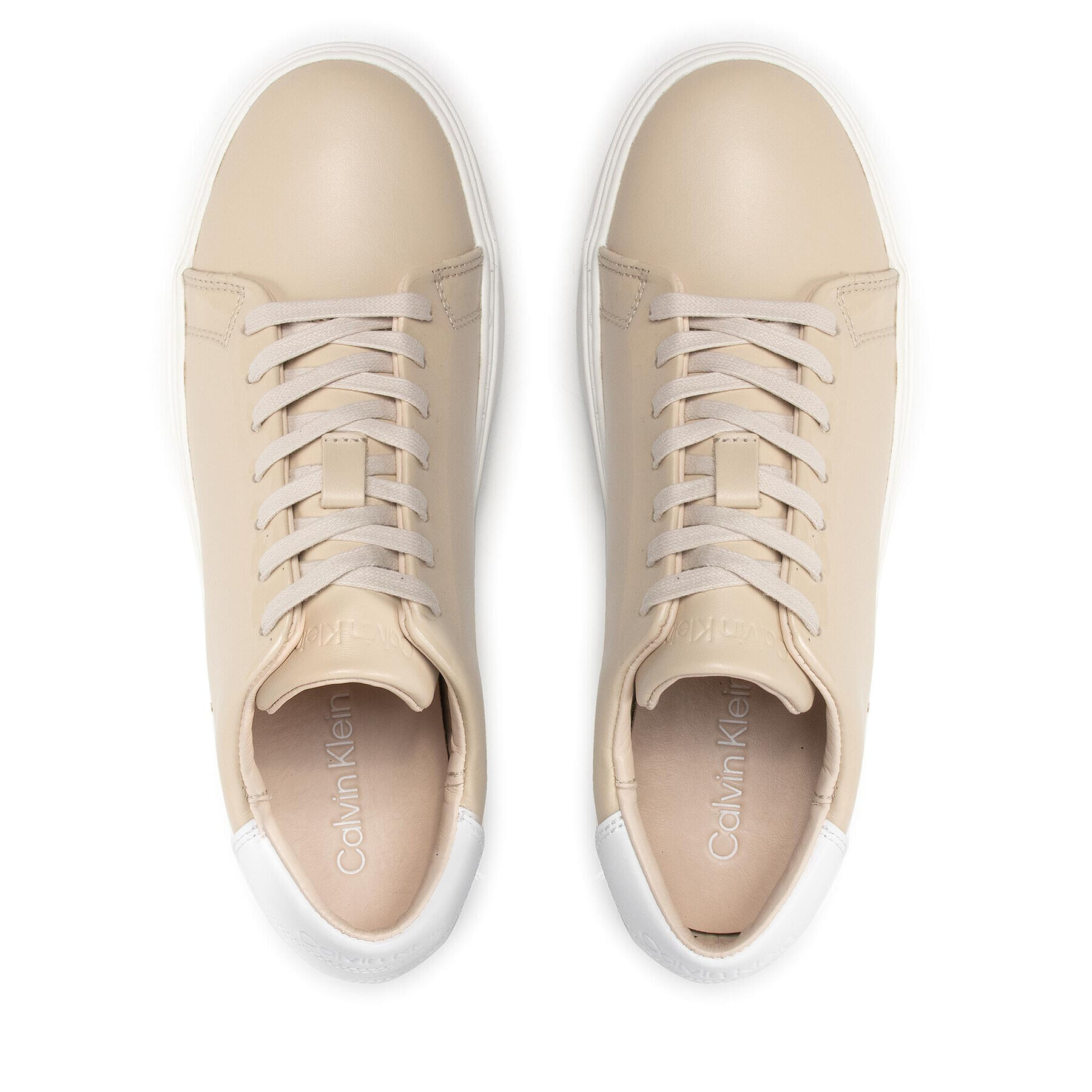 Calvin Klein Sneakersy Low Top Lace Up Bonded HM0HM00322 Béžová - Pepit.sk