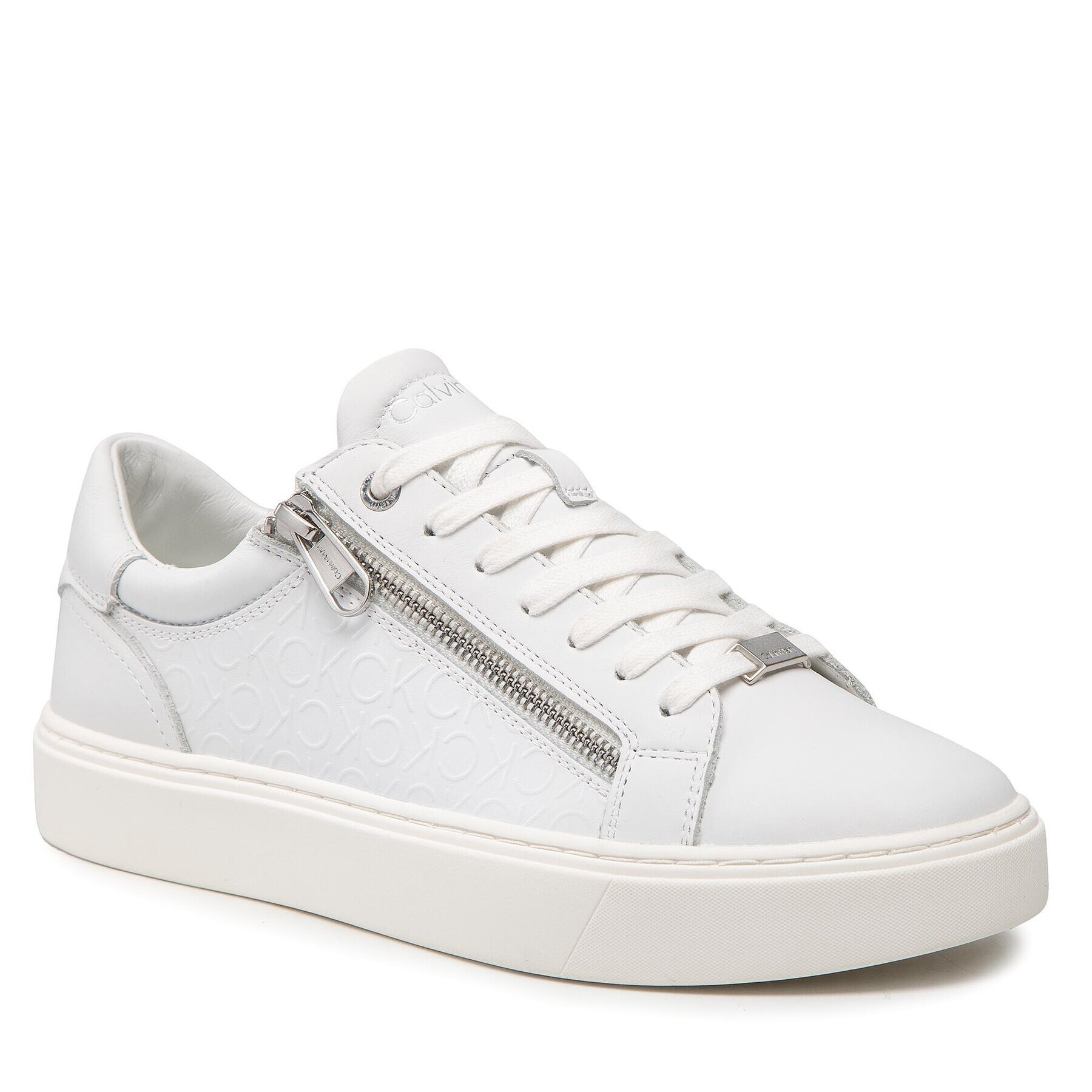 Calvin Klein Sneakersy Low Top Lace Up HM0HM00813 Biela - Pepit.sk