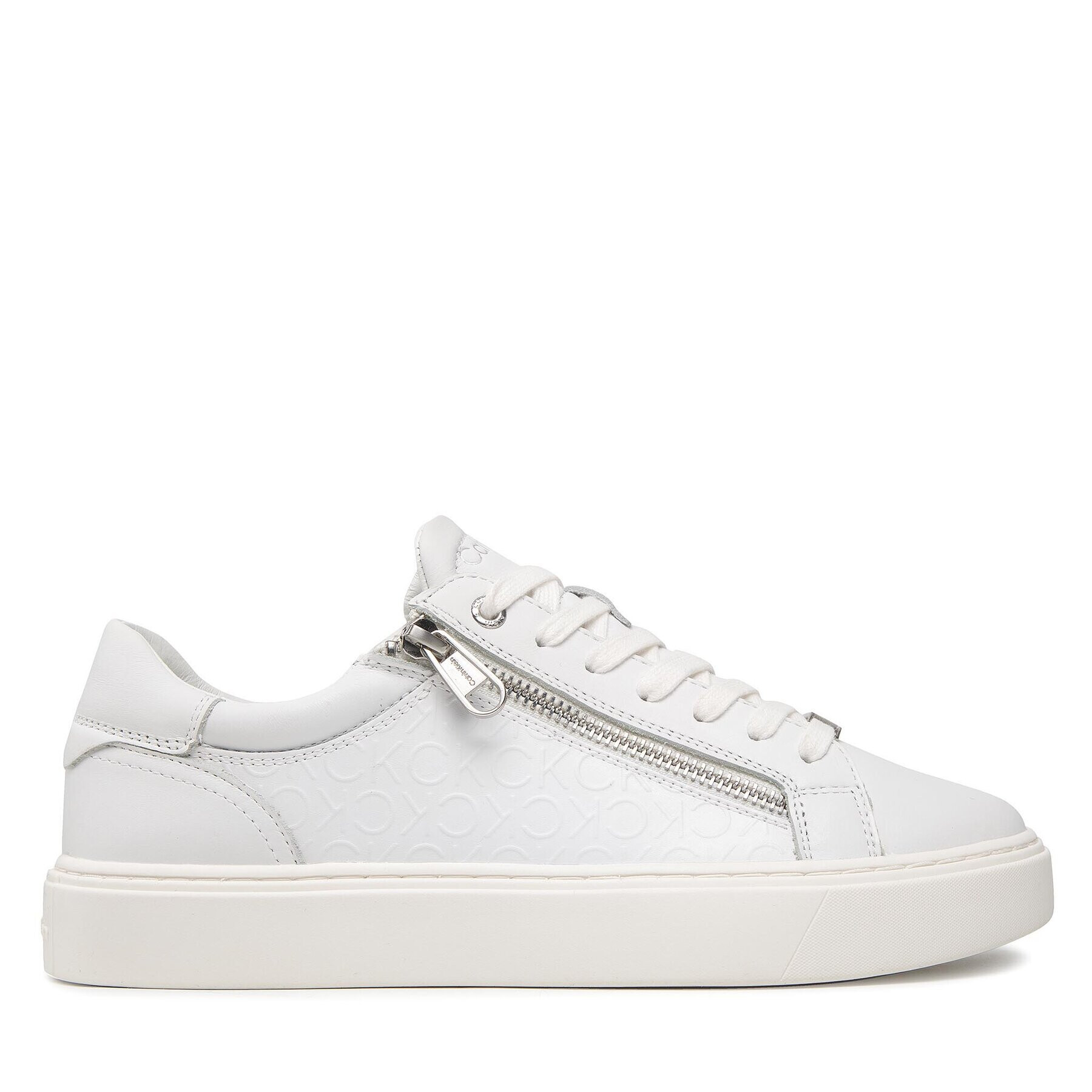 Calvin Klein Sneakersy Low Top Lace Up HM0HM00813 Biela - Pepit.sk