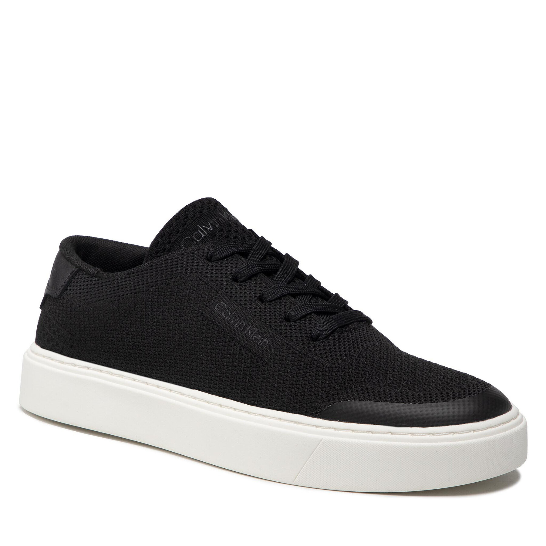 Calvin Klein Sneakersy Low Top Lace Up Knit HM0HM00350 Čierna - Pepit.sk