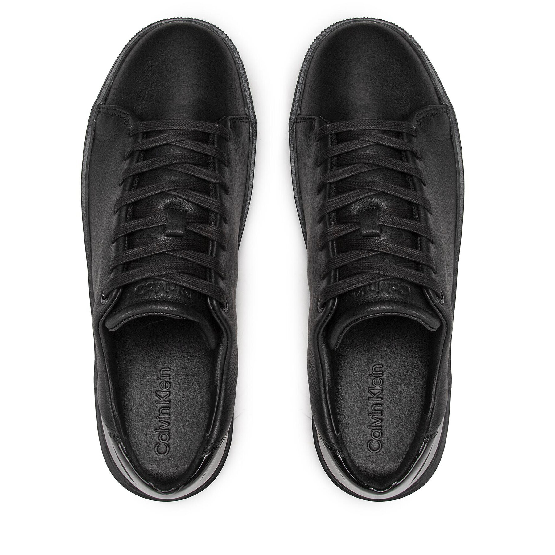 Calvin Klein Sneakersy Low Top Lace Up Lth/Br HM0HM00824 Čierna - Pepit.sk