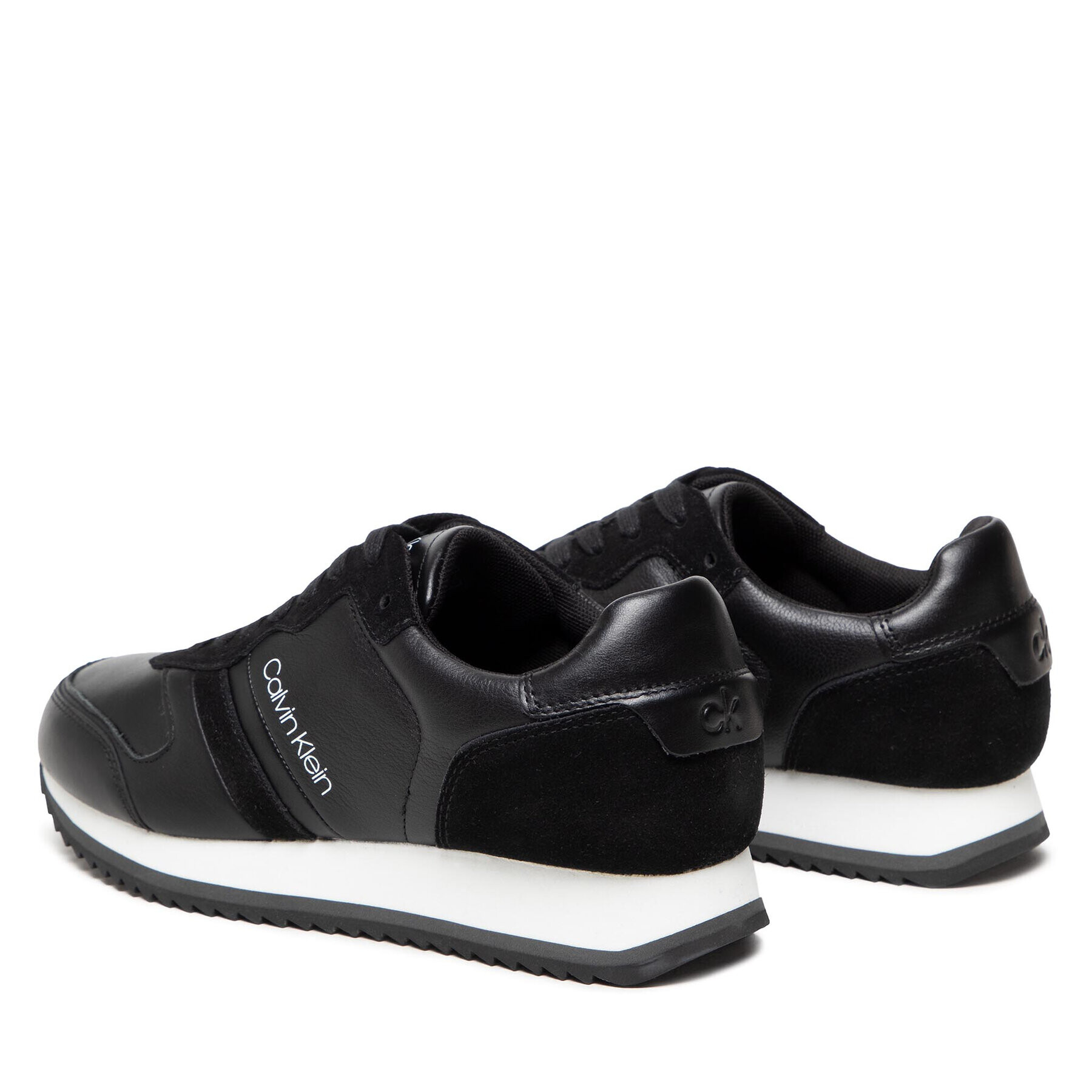 Calvin Klein Sneakersy Low Top Lace Up Lth HM0HM00287 Čierna - Pepit.sk